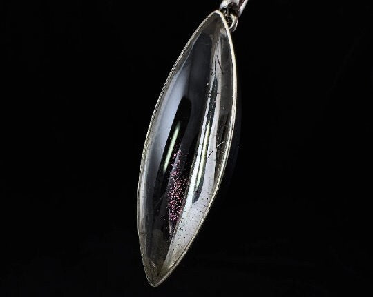 COVELLITE Pink Fire Quartz Crystal Pendant Necklace - Natural Healing Stone Jewelry for Women, 53899 | Spiritual Energy, Chakra Balancing & Meditation Accessory