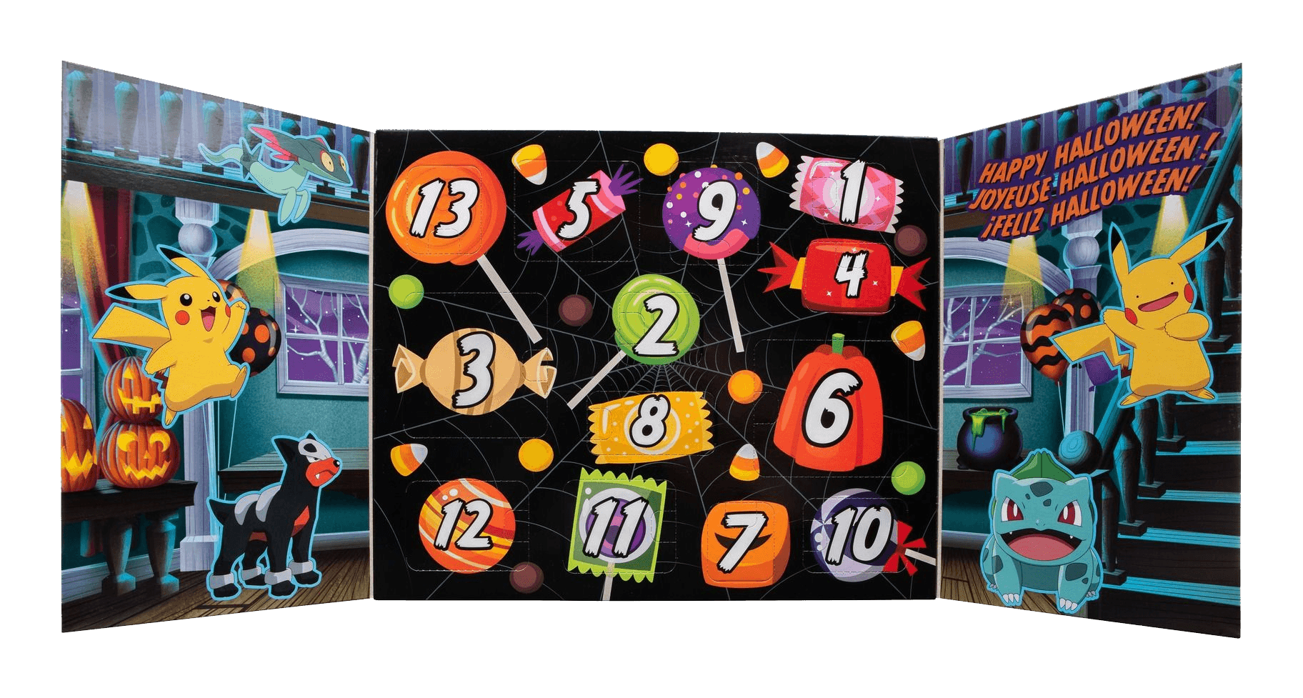 Jazwares Pokemon Halloween Countdown Calendar - 24-Day Advent Calendar with Fun Surprises, Perfect for Kids Gift & Holiday Decorations | Great for Trick-or-Treating, Party Favors & Festive Countdowns