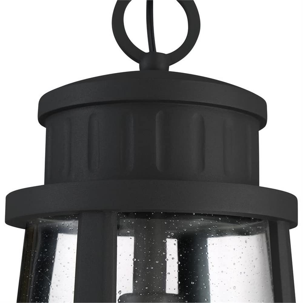 1 Light Outdoor Hanging Lantern - Transitional Style Porch Light with Weather-Resistant Finish (71-Bel-4352477) - Perfect for Patio, Garden, and Front Door Decor