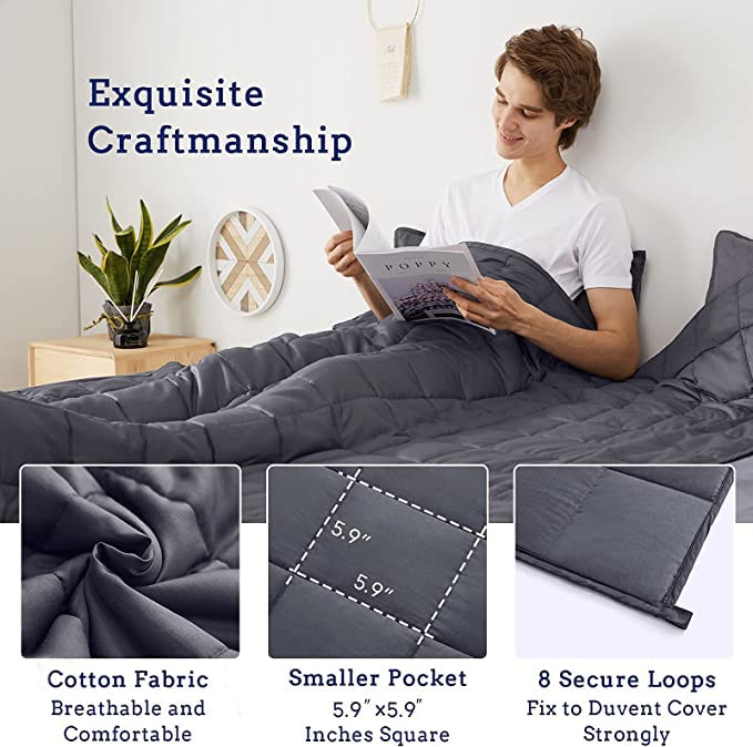 ZonLi 25lbs Weighted Blanket for Adults - Queen Size 60