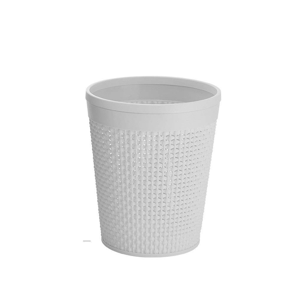 HONGFEISHANGMAO Small White Trash Can - Creative Waste Bin for Bathroom, Kitchen, Bedroom, Living Room & Office - Space-Saving Garbage Container for Home & Office Use