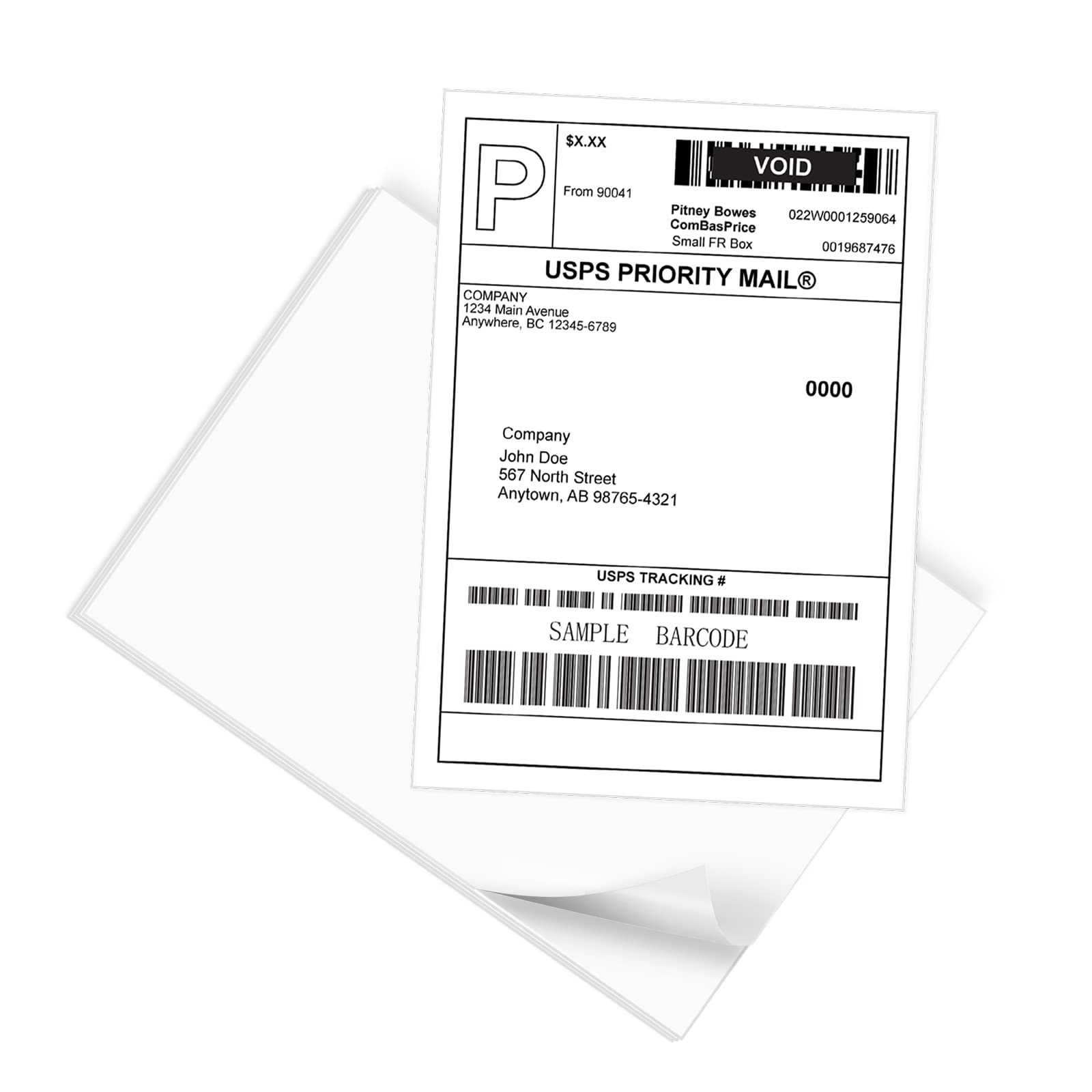 9527 Full Sheet Shipping Labels - 8.5