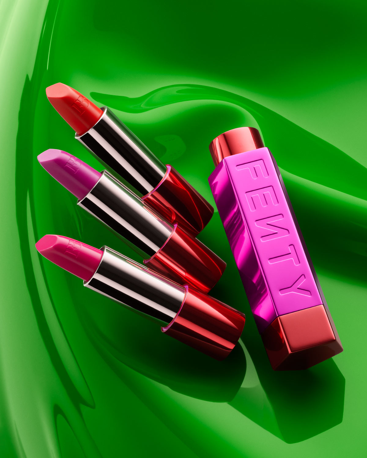 Fenty Icon The Fill Semi Matte Refillable Lipstick - Miss Candy Venom | Long-Lasting Vegan Lip Color for Day & Night Wear | Perfect for Parties, Dates & Special Occasions