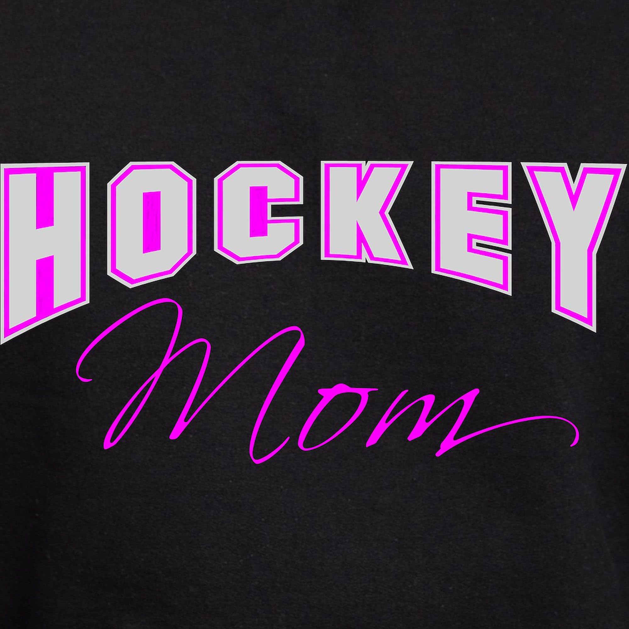 Hockey Mom Pink Hoodie for Women - Dark Regular Fit Pullover Sweatshirt | Perfect for Games, Practices & Casual Wear