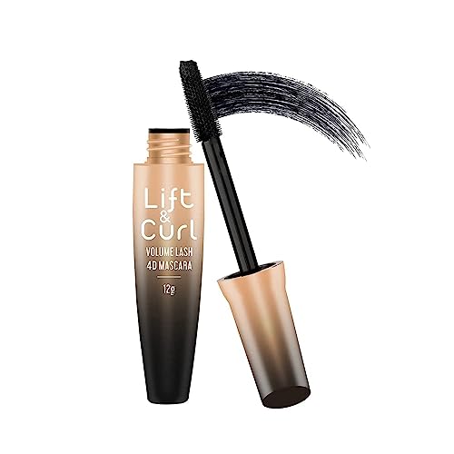 Syfer Lift & Curl 4D Volumizing & Lengthening Waterproof Mascara - Smudge Proof, Long Lasting Black Mascara for Dramatic Eye Makeup (12g) | Perfect for Everyday Wear, Date Night & Special Occasions