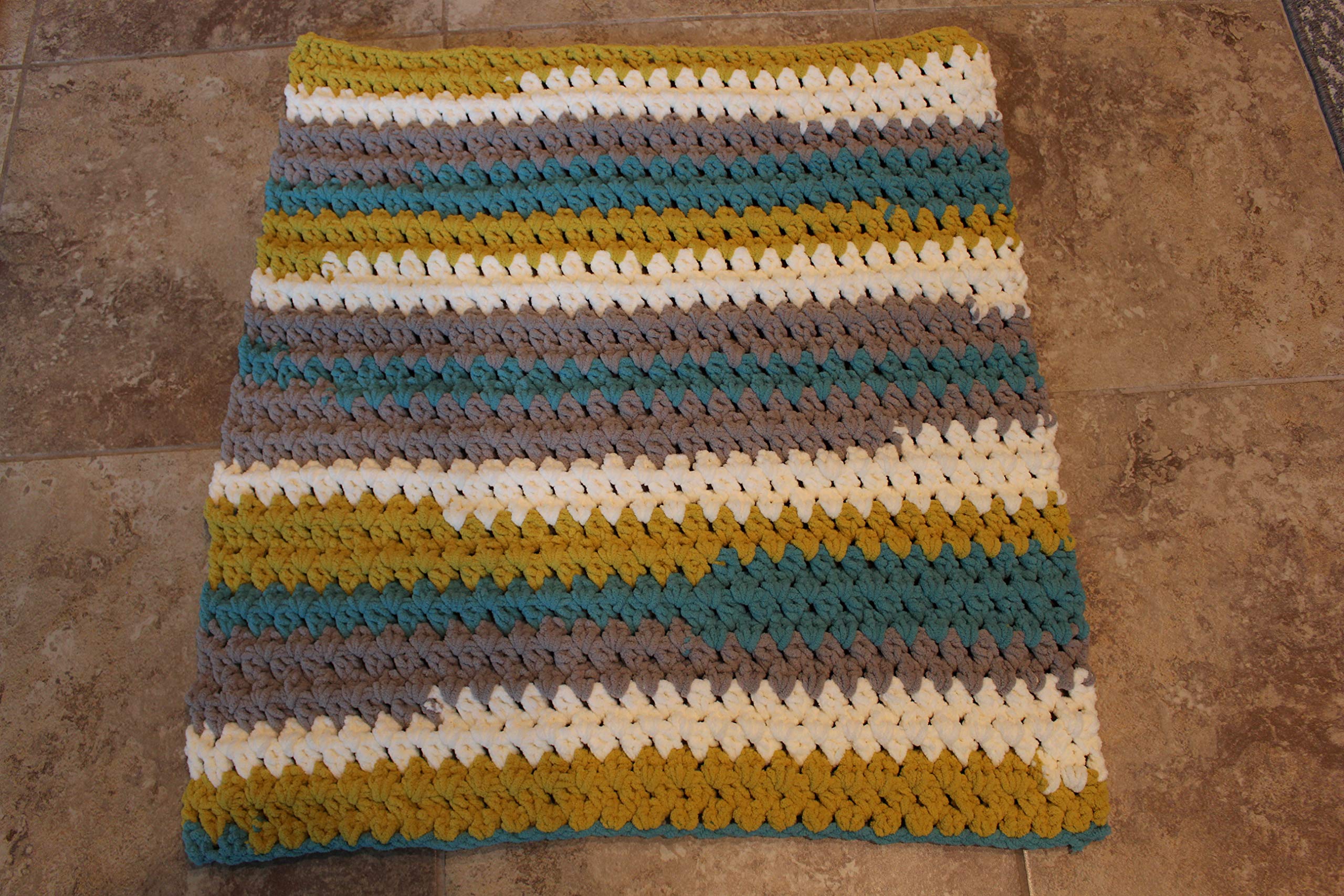 Soft Teal Baby Blanket for Boys & Girls - Chunky Knit Crochet Crib Blanket - Gender Neutral Nursery Essential for Newborns & Pets - Perfect for Swaddling, Napping & Cuddling with Cats & Dogs