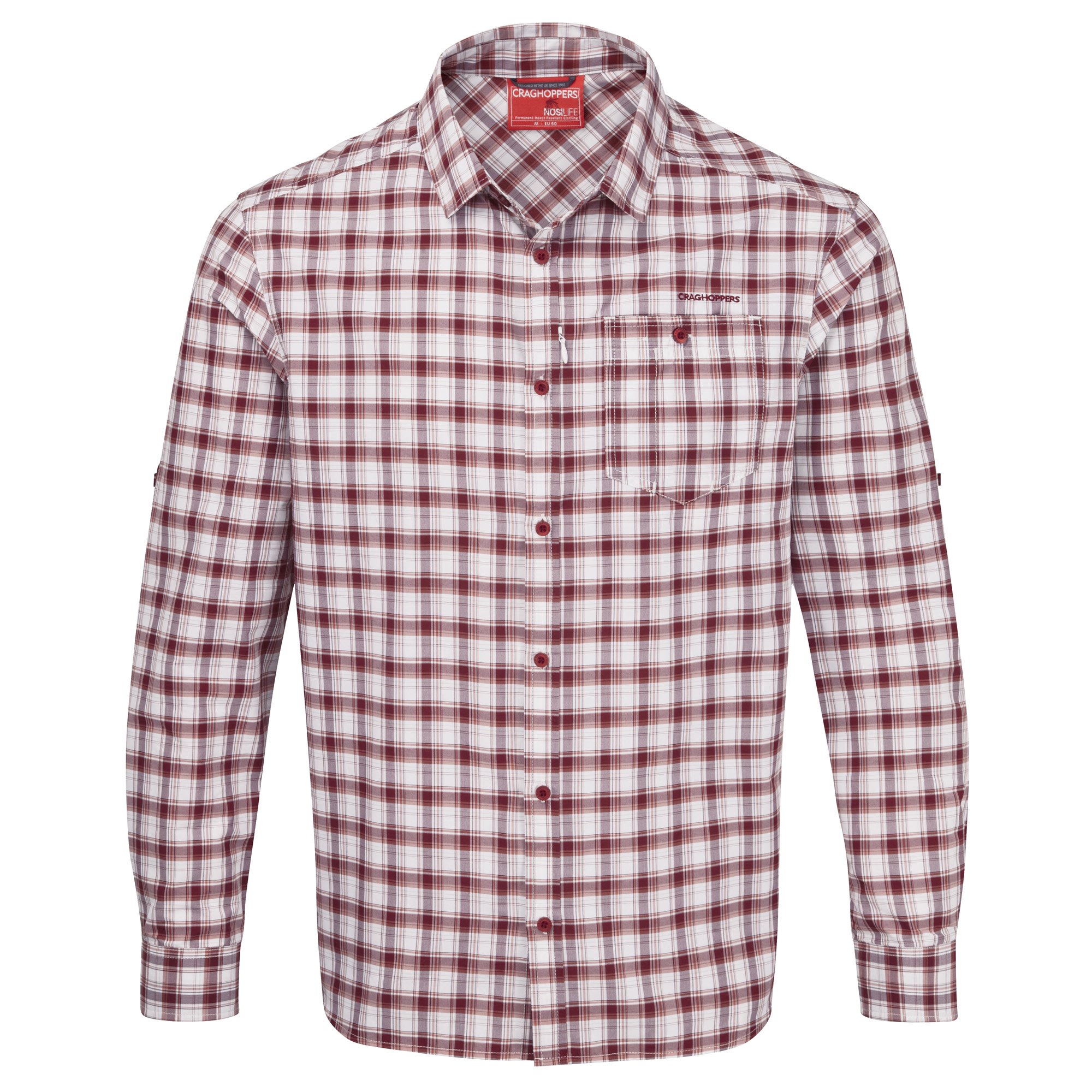 Craghoppers Men's NosiLife Tristan Shirt - UPF 40+ Bug Repellent Travel & Hiking Shirt for Outdoor Adventures