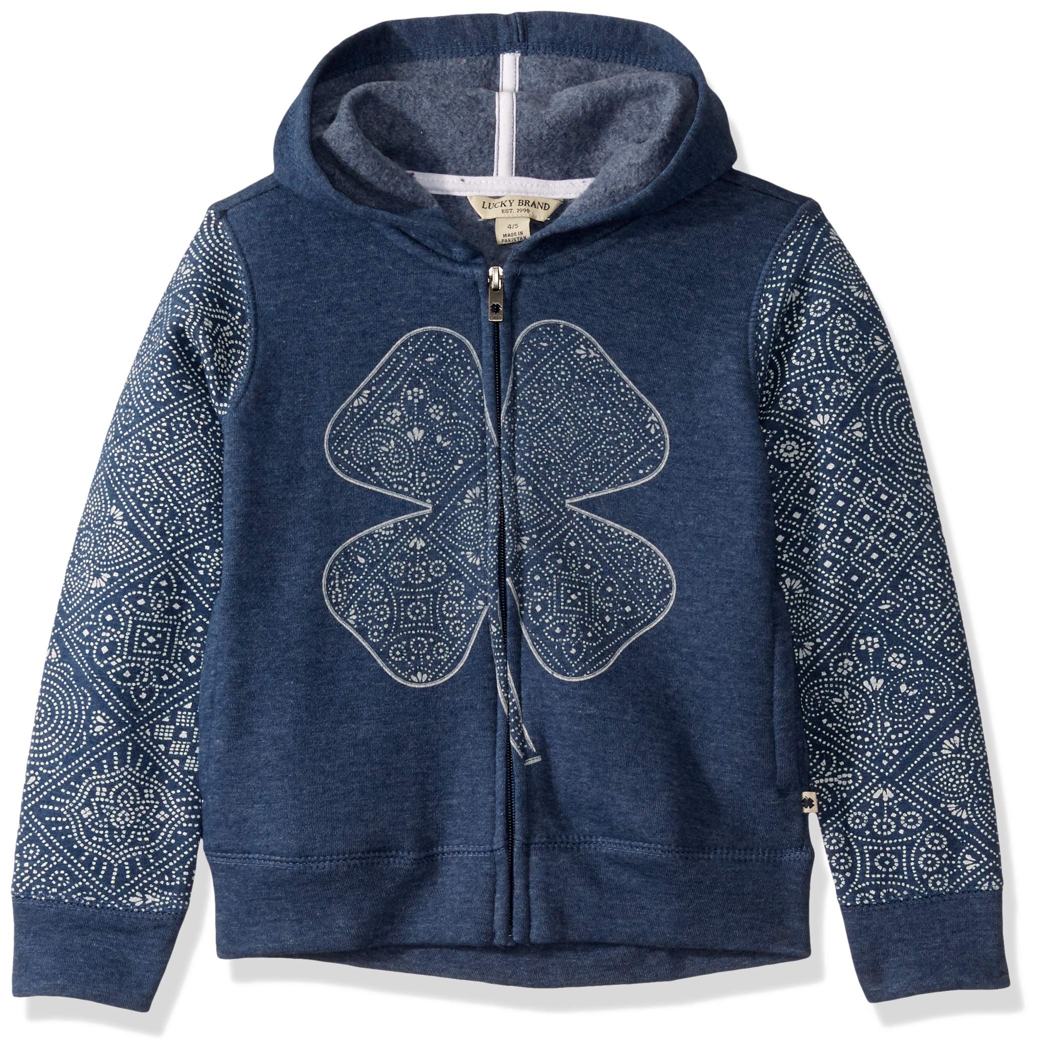Lucky Brand Girls' Fleece Zip-Up Hoodie Sweatshirt - Soft & Warm Pullover for Kids | Perfect for School, Playdates & Outdoor Activities