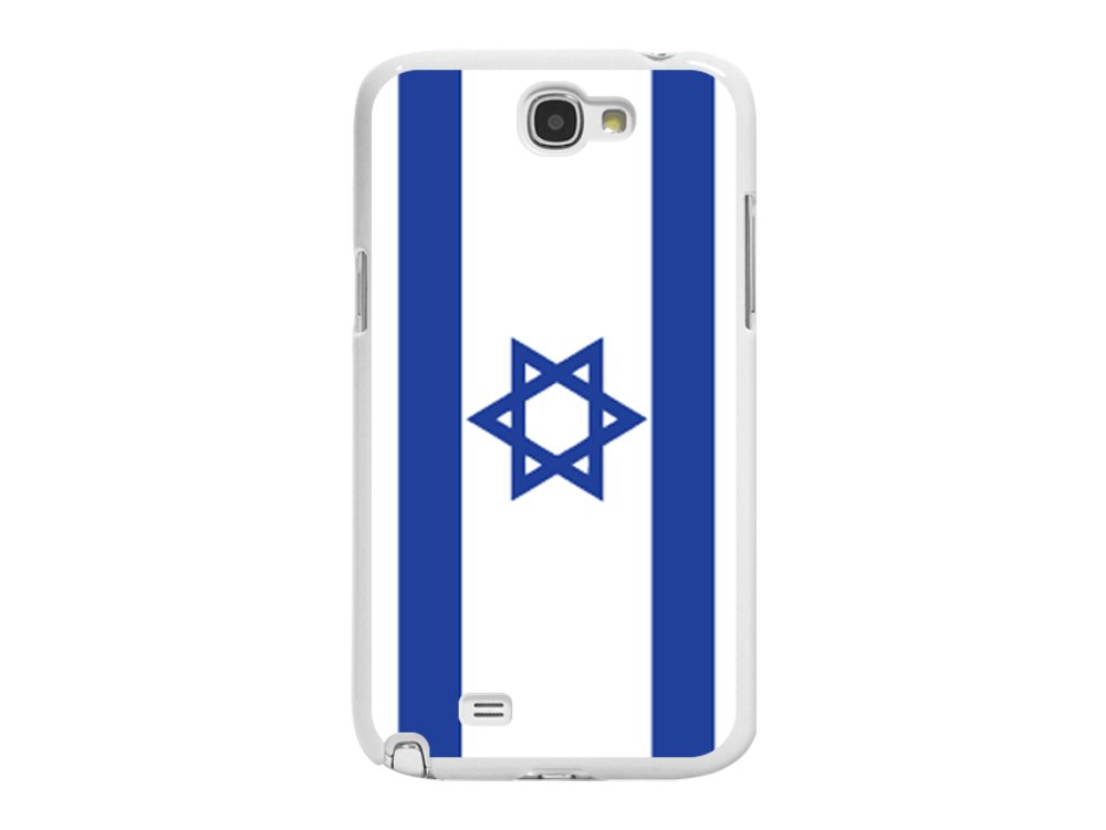 Cellet Proguard Protective Case with Israel Flag Design for Samsung Galaxy Note 2 - White | Durable Slim Cover for Everyday Use & Travel