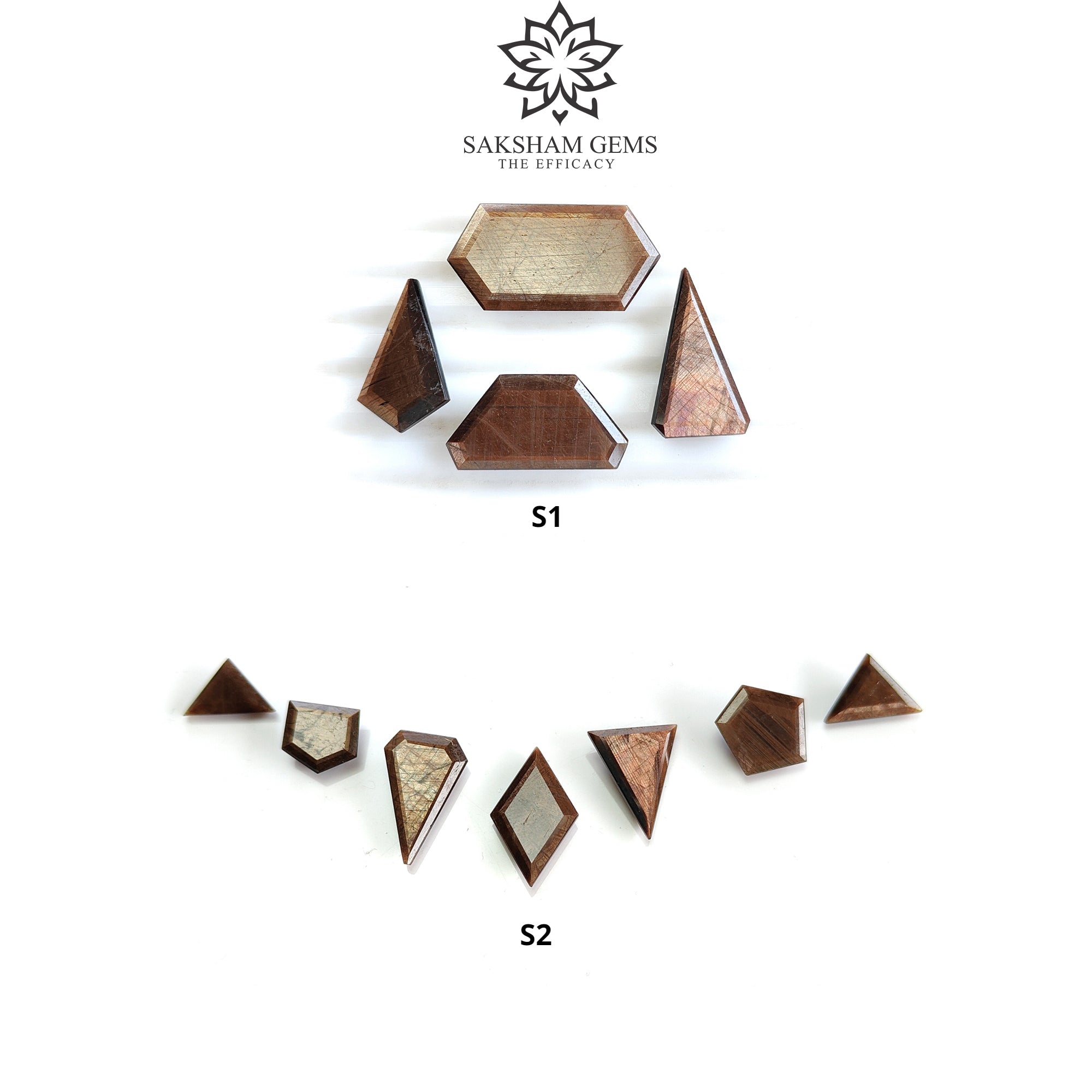 Natural Untreated Golden Brown Chocolate Sapphire Gemstone - Triangle Cut Uneven Shape for Jewelry Making, Engagement Rings & Unique Gifts