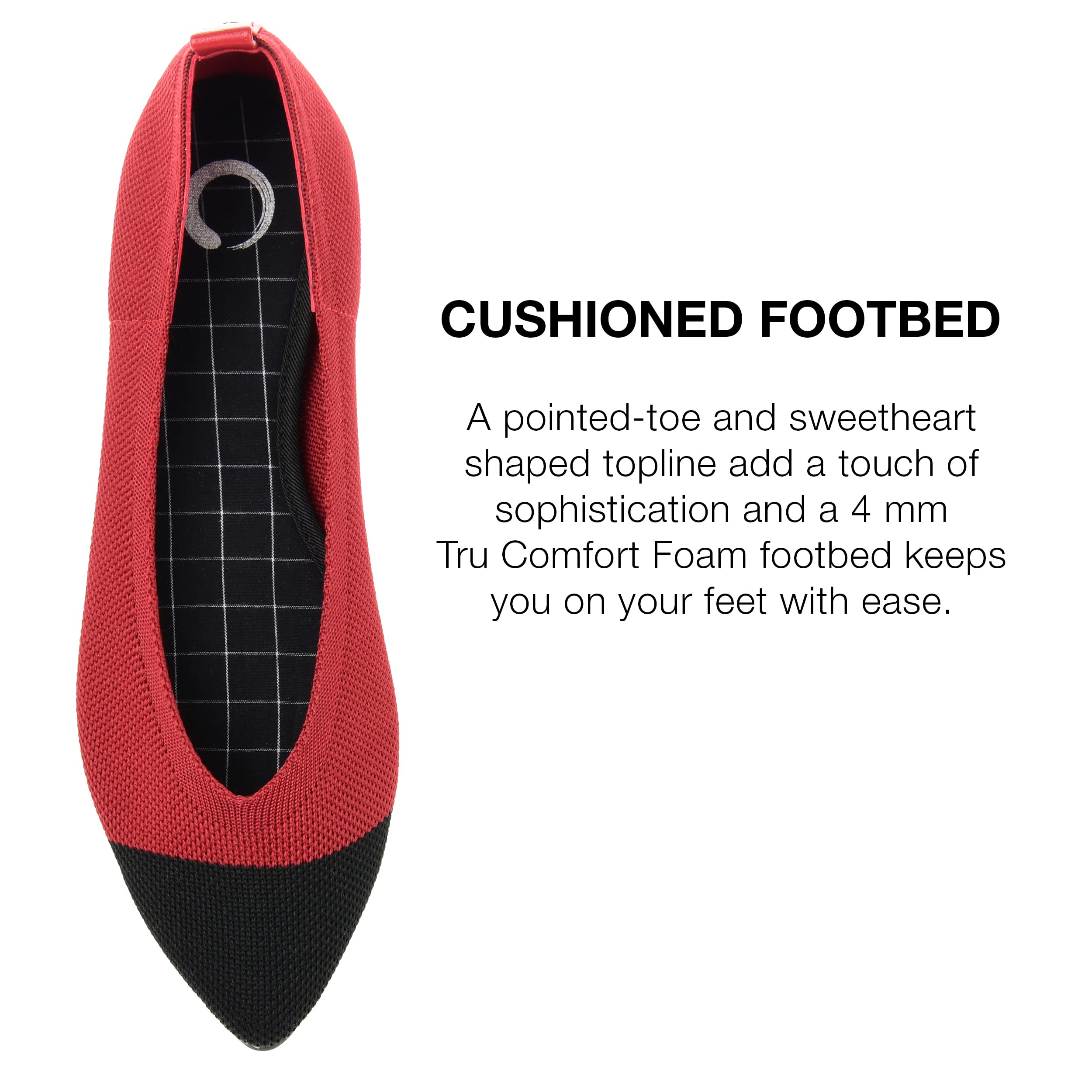 Journee Collection Women's Flats - Comfortable Ballet Shoes for Work & Casual Wear | Slip-On Loafers for Office, Travel & Everyday Use