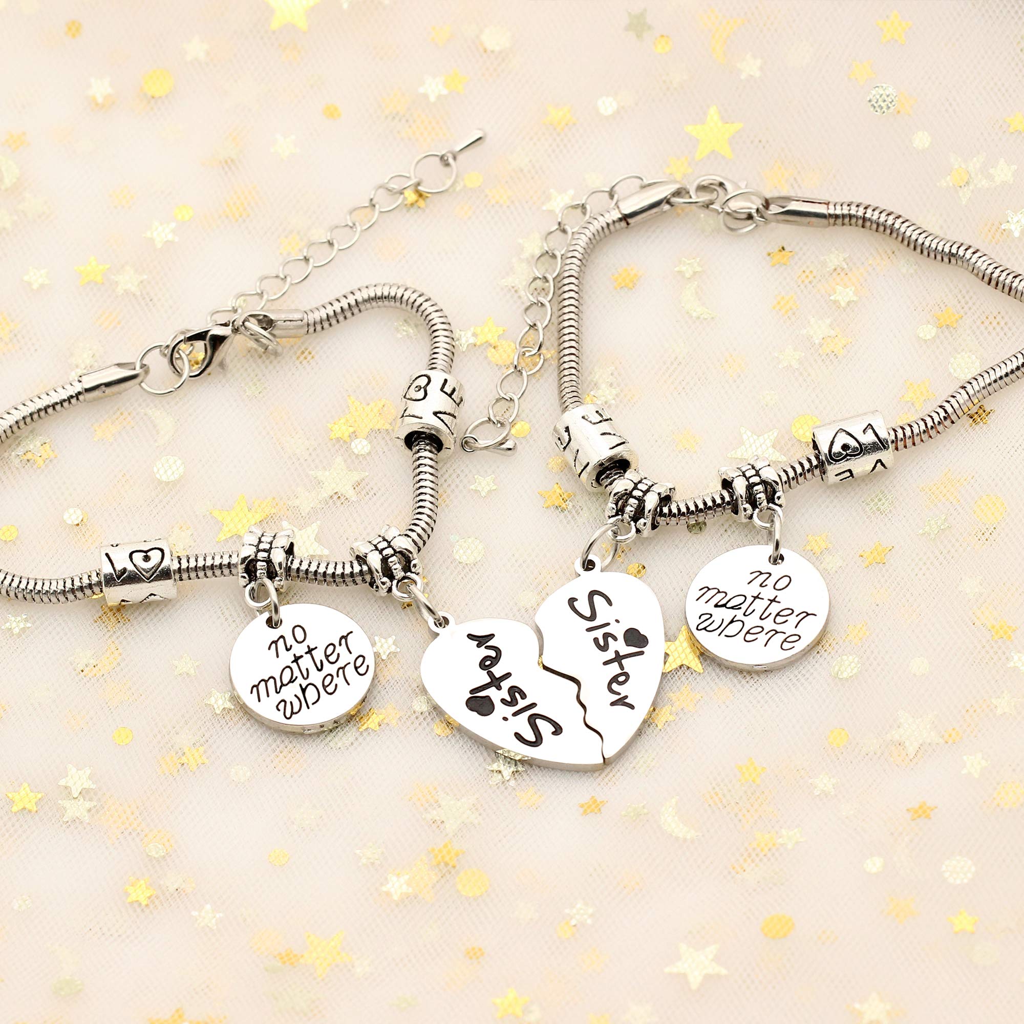 Bestie Sister Bangle Bracelet - Birthday & Anniversary Gift for Sisters - Perfect for Long Distance Love