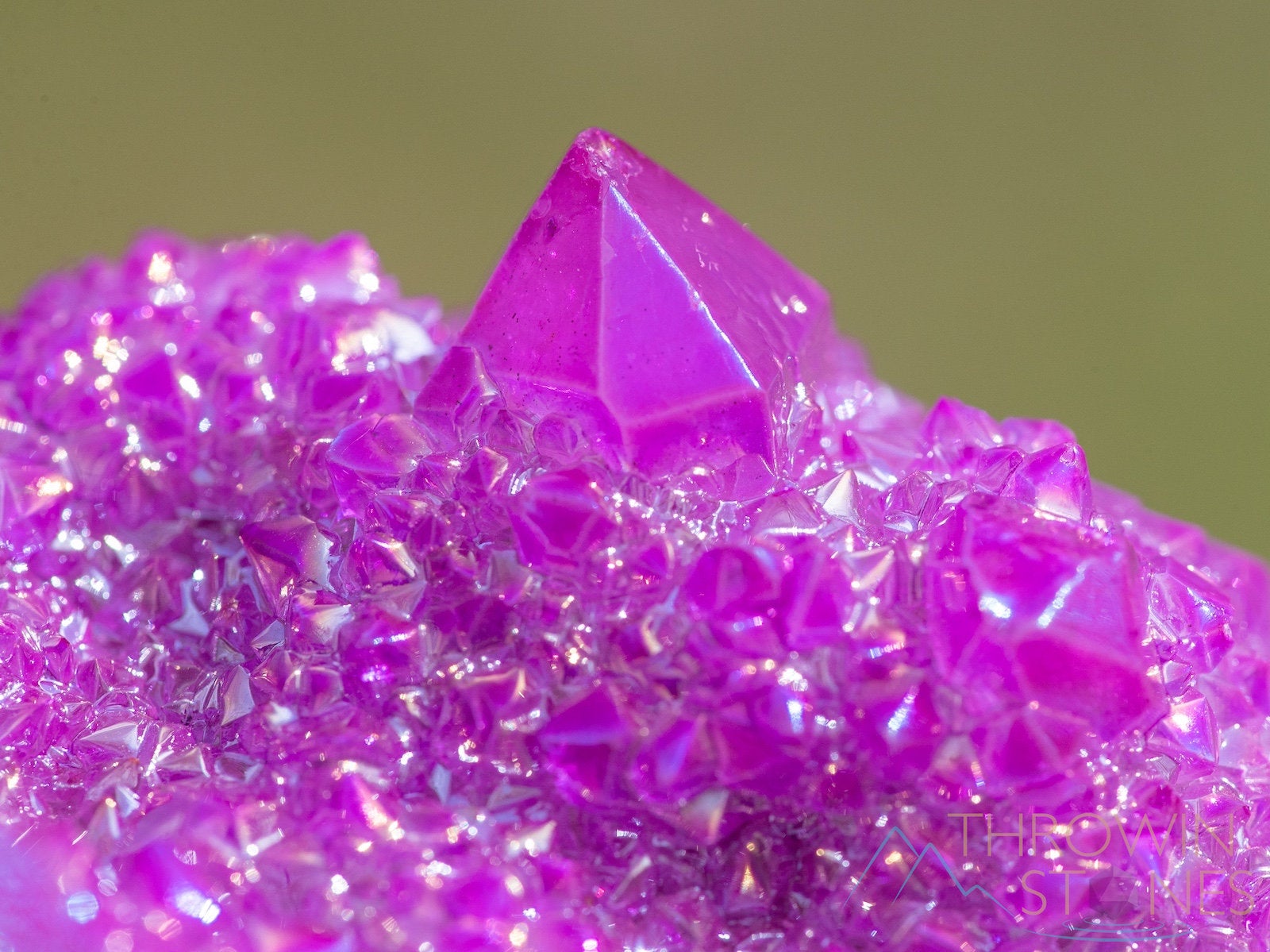 Natural Aura Quartz Crystal Cluster - Ruby Pink Rainbow Quartz for Healing, Meditation & Spiritual Growth | Metaphysical Decor, Home & Office Decoration (R0593)
