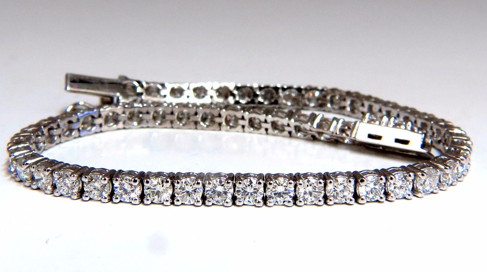 5.18ct Natural Diamond Tennis Bracelet in 14K Gold (G/VS) - 7 Inch, 54 Diamonds | Elegant Jewelry for Weddings, Parties & Special Occasions