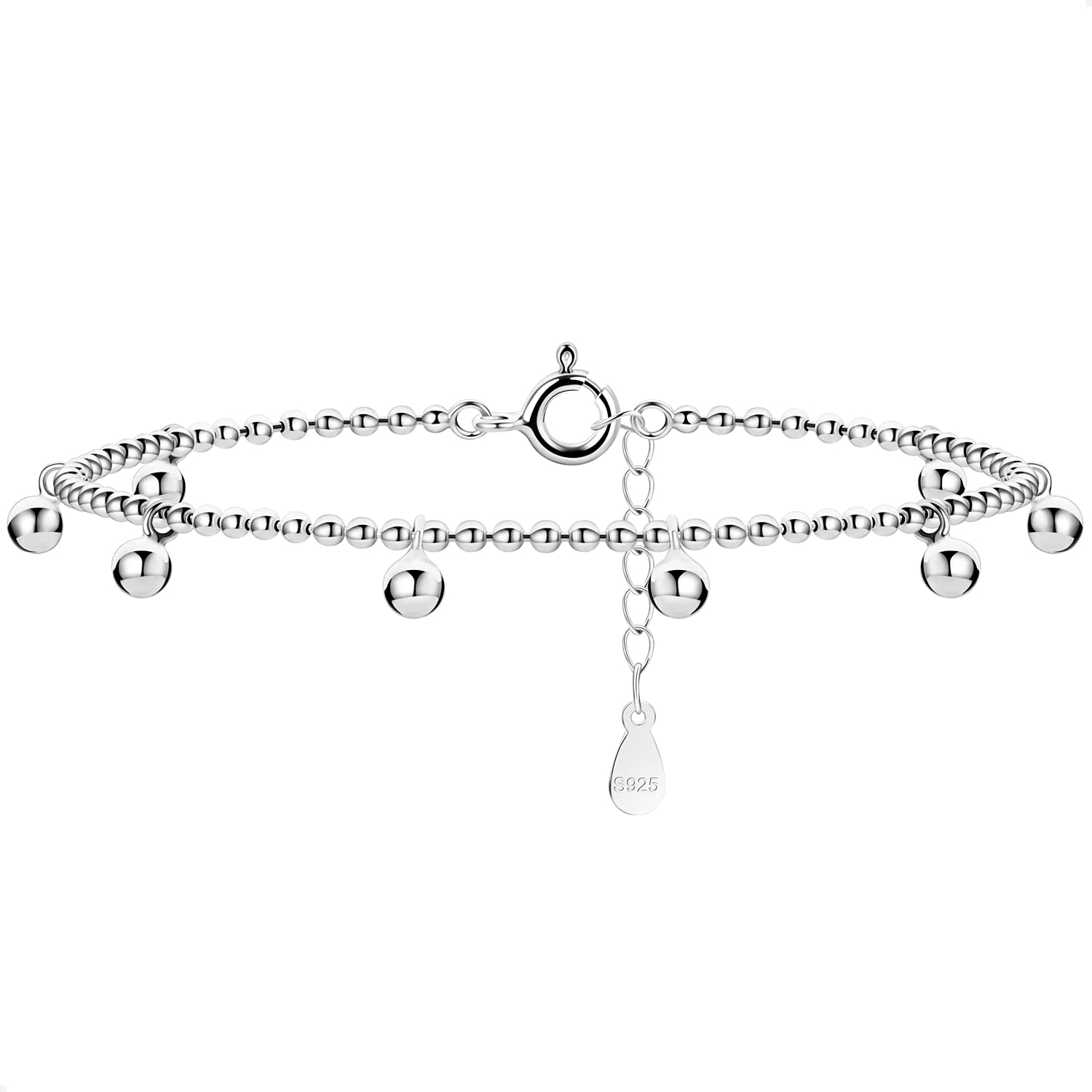 VIILOCK Small Beads Charm Bracelet - Stackable Link Wrist Chain Jewelry for Women & Teen Girls | Perfect for Everyday Wear, Gift Giving & Layering with Other Bracelets