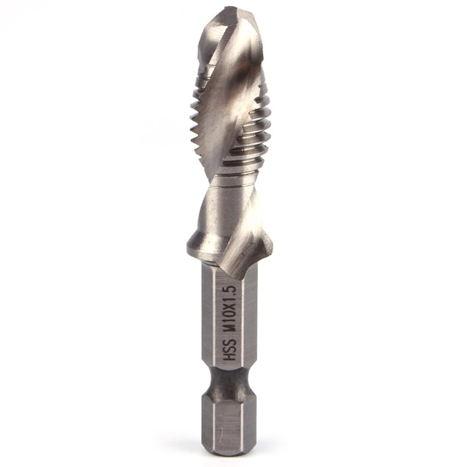 HSS Metric Drill and Tap Set 6pcs (M3-M10) - High Speed Steel Screw Taps, Countersink & Deburr Bits for Power Tools | Perfect for Metalworking, Woodworking, and DIY Home Improvement Projects