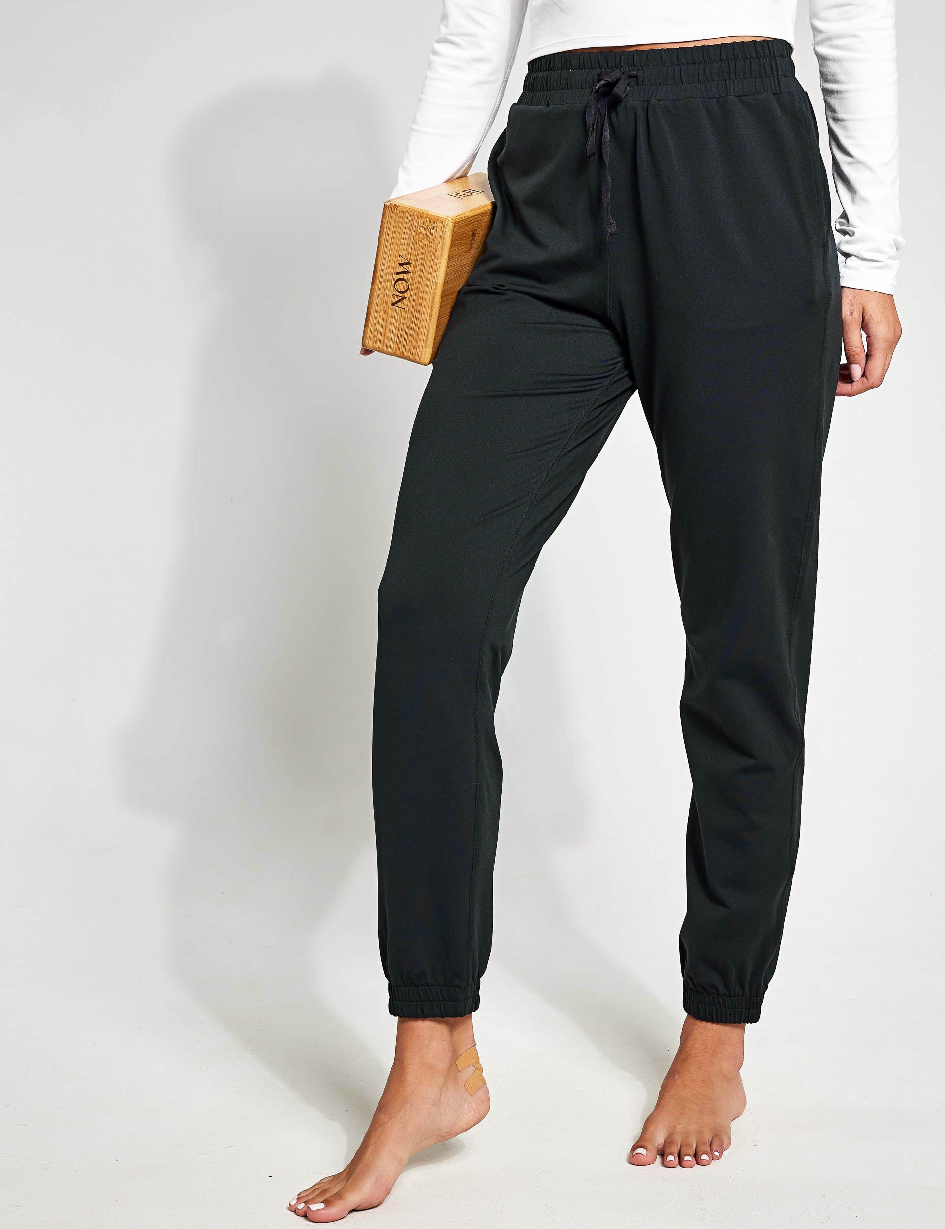 ReSet Men's Jogger Pants - Black Athletic Running Sweatpants for Gym, Workout & Casual Wear