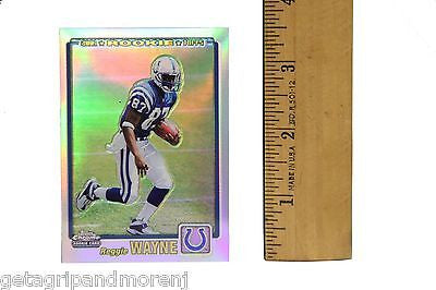 2001 Reggie Wayne Topps Chrome Rookie Refractor #250 Football Trading Card - Perfect for NFL Collectors, Sports Memorabilia Displays & Investment Collections