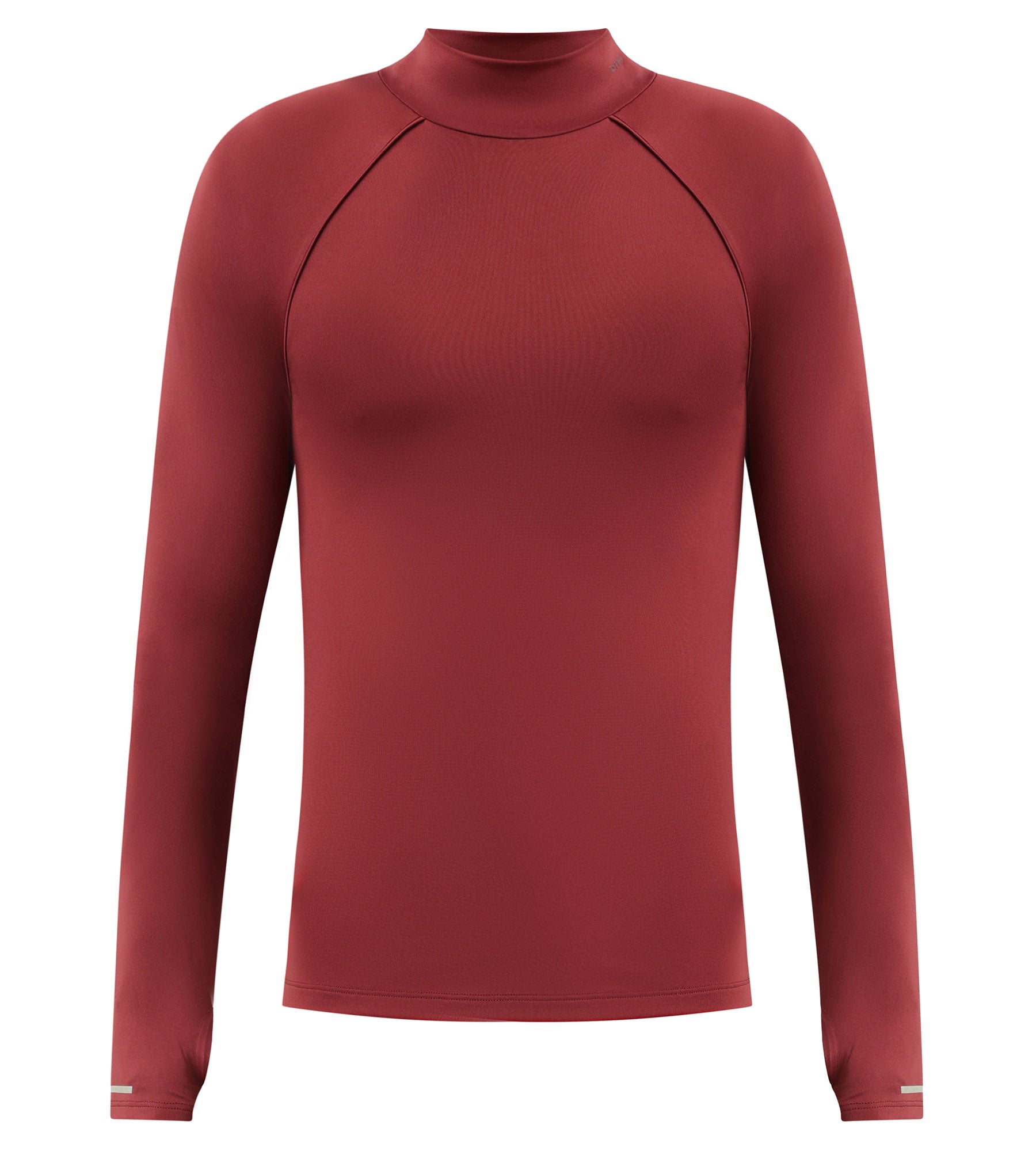 Men's High Neck Sports Top - Breathable Microfiber Bordeaux Activewear for Running, Gym & Workouts | DIM MOVE
