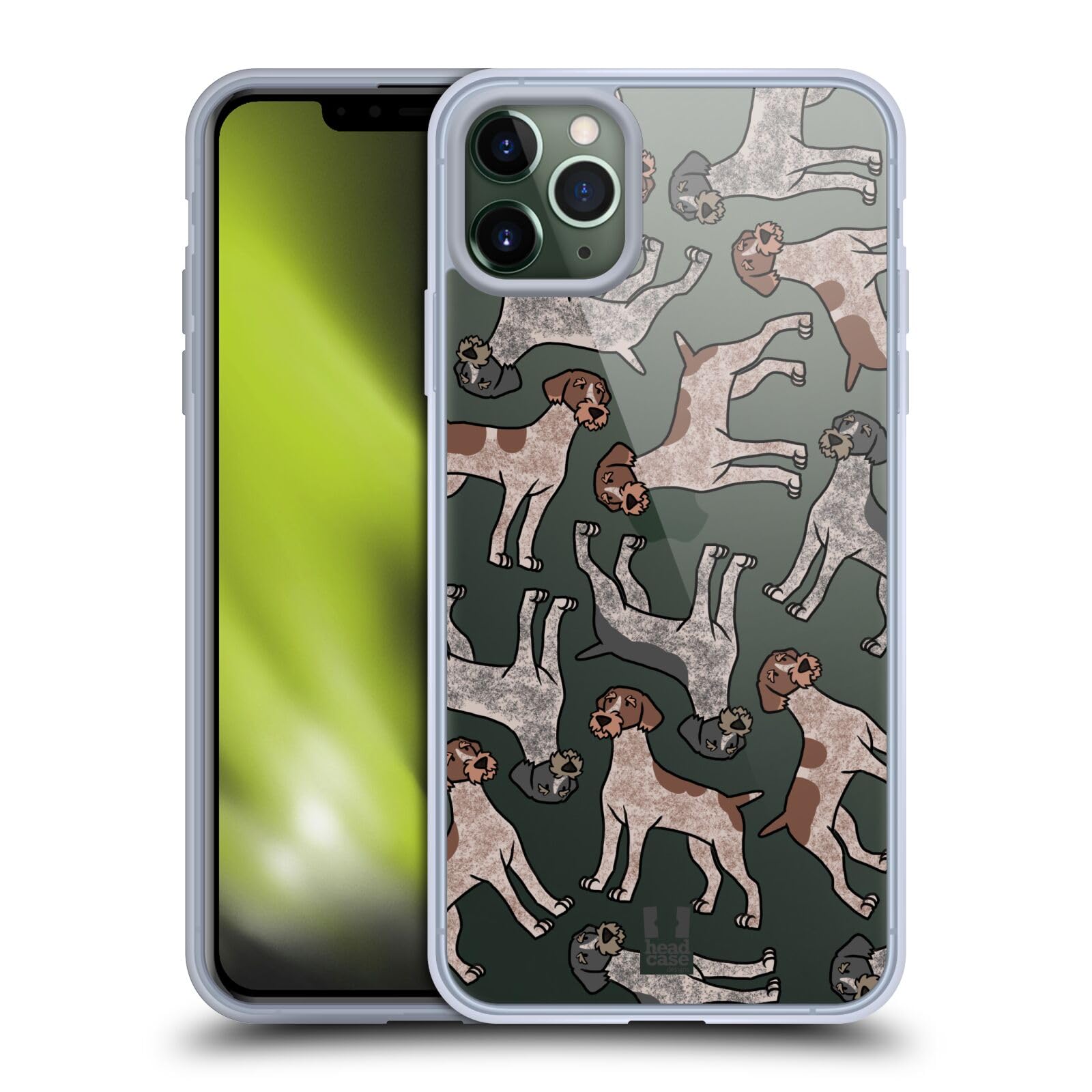 German Wirehaired Pointer Dog Breed Soft Gel Case for Apple iPhone 11 Pro Max - Durable Protective Phone Cover with Unique Dog Pattern - Perfect for Dog Lovers, Outdoor Adventures and Daily Use