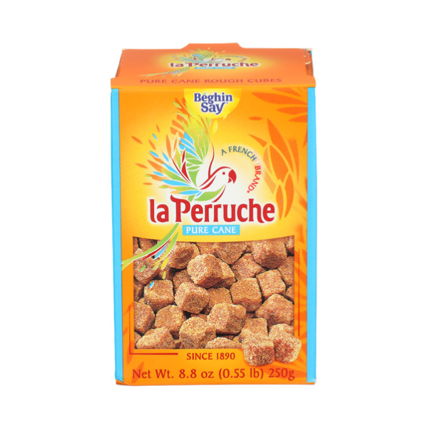 La Perruche Pure Cane Brown Sugar Cubes - Natural Sweetener for Coffee, Tea & Baking | 1.1 lb Resealable Bag