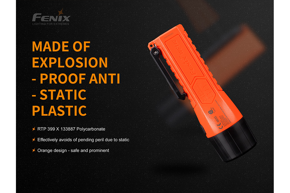 Fenix WF11E Intrinsically Safe Flashlight - Explosion Proof LED Work Light for Hazardous Areas | Perfect for Oil Rig, Mining, Chemical Plant & Emergency Use
