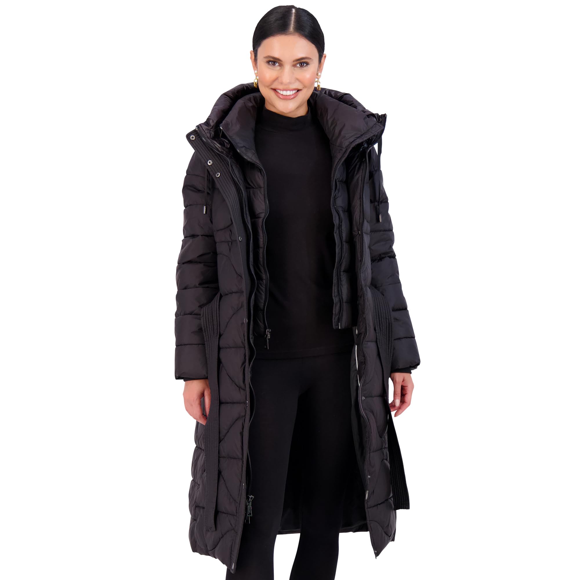 Women's Long Puffer Coat with Hood - Winter Warm Thick Down Jacket for Cold Weather - Perfect for Outdoor Activities, Snowboarding & Daily Wear
