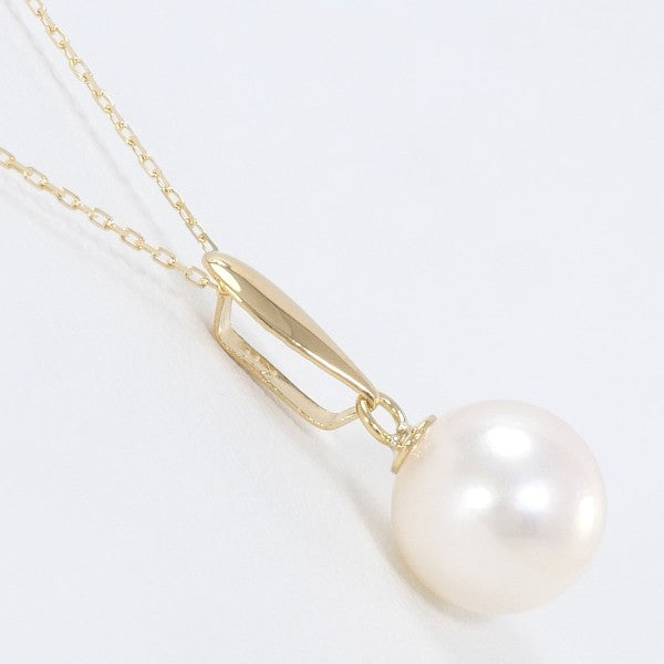 18K Yellow Gold Pearl Necklace - Elegant Women's Jewelry for Weddings, Parties & Special Occasions