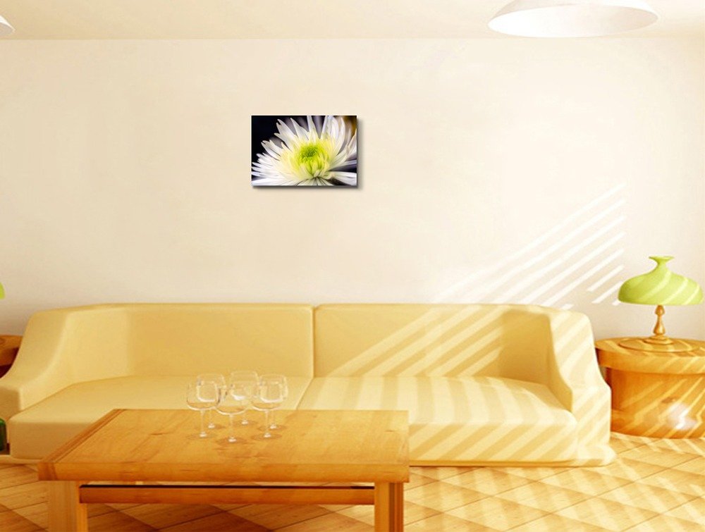 White Chrysanthemums Flower Canvas Wall Art - 16x24 Inch Stretched Gallery Wrap Giclee Print, Modern Home Decor & Ready to Hang | Perfect for Living Room, Bedroom, Office & Gift Giving