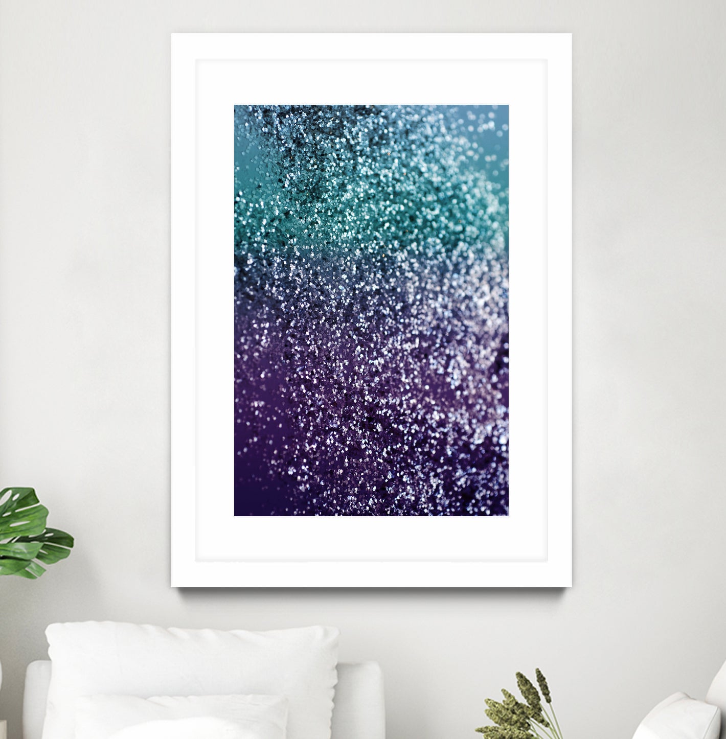 Aqua Purple Ombre Glitter for Nail Art, DIY Crafts, and Home Decor – Sparkling Gradient Glitter Powder for Resin, Slime, and Beauty Projects