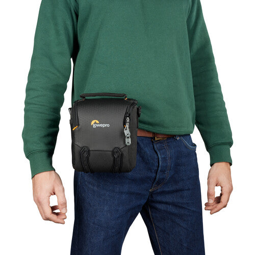 Lowepro Adventura SH 120 III DSLR Camera Shoulder Bag - Compact & Lightweight for Travel Photography (Black) - Perfect for Hiking, City Exploration & Everyday Camera Protection