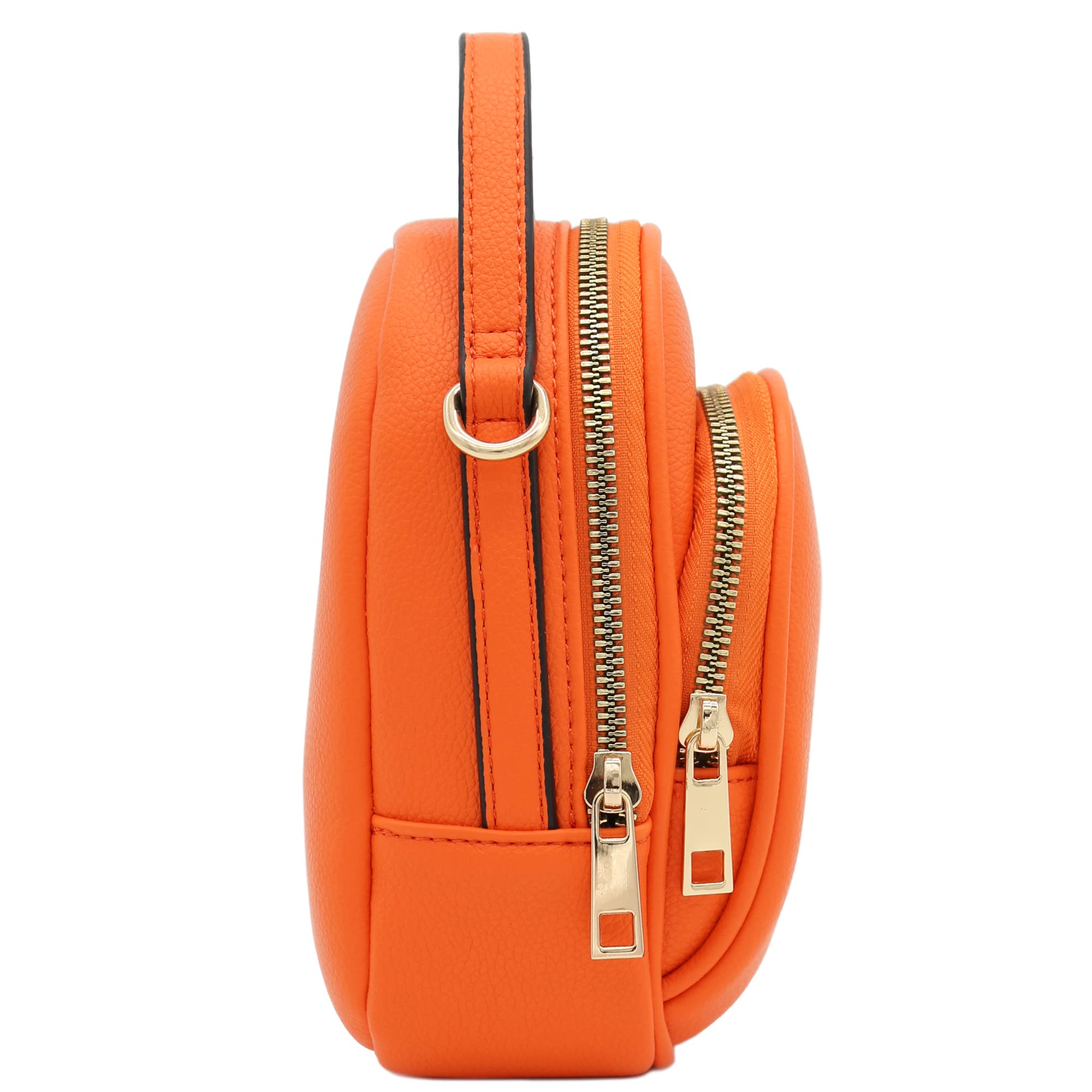 Stylish Two Compartment Mini Oval PU Leather Crossbody Bag for Women - Perfect for Travel, Shopping & Everyday Use