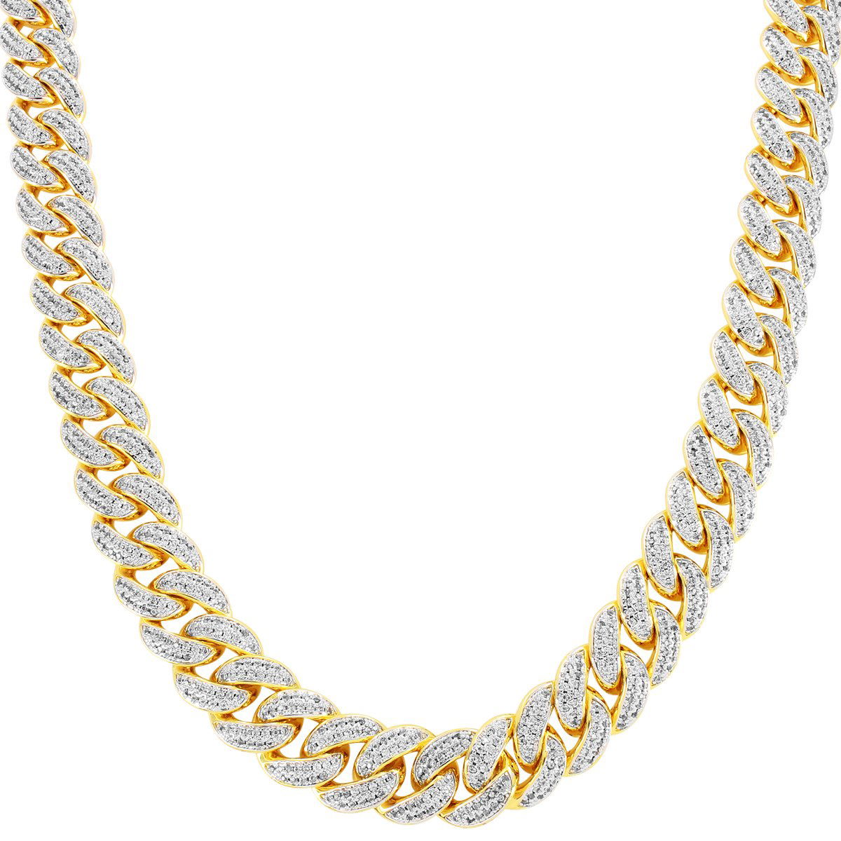 10mm Cuban Link Choker Necklace for Men - 14K Gold Plated Stainless Steel Hip Hop Jewelry - Perfect for Gifts, Parties & Streetwear Fashion