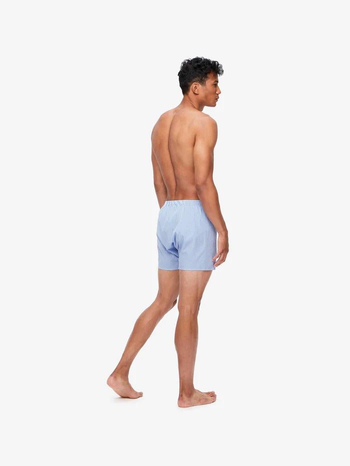 DEREK ROSE Men's Classic Fit Gingham Print Boxer Briefs - Soft Cotton Underwear for Everyday Comfort & Lounge Wear