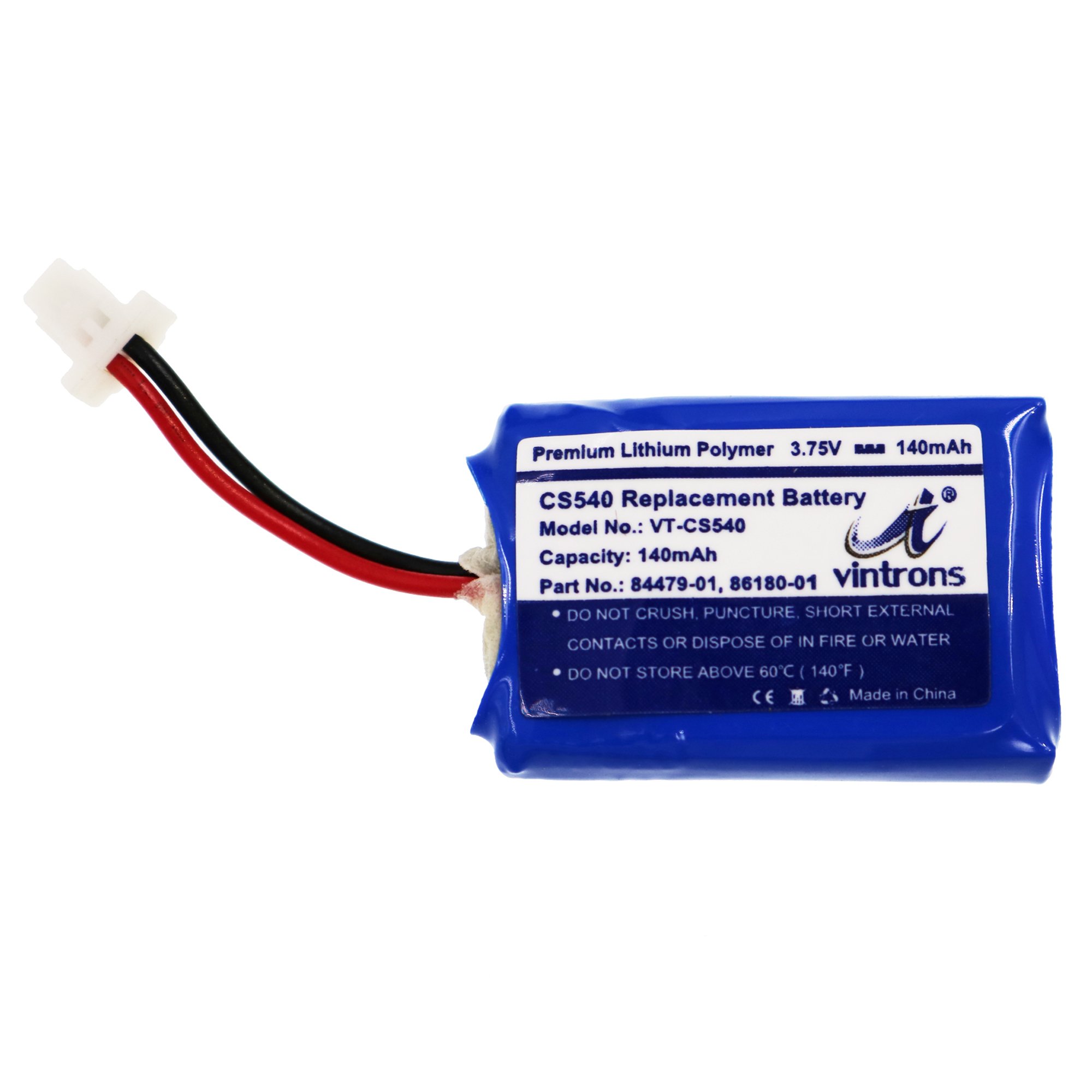 Plantronics CS540 & C054 Replacement Battery - Compatible with VINTRONS 86180-01 & 84479-01 - Long-Lasting Power for Wireless Headsets - Perfect for Office, Call Centers & Remote Work