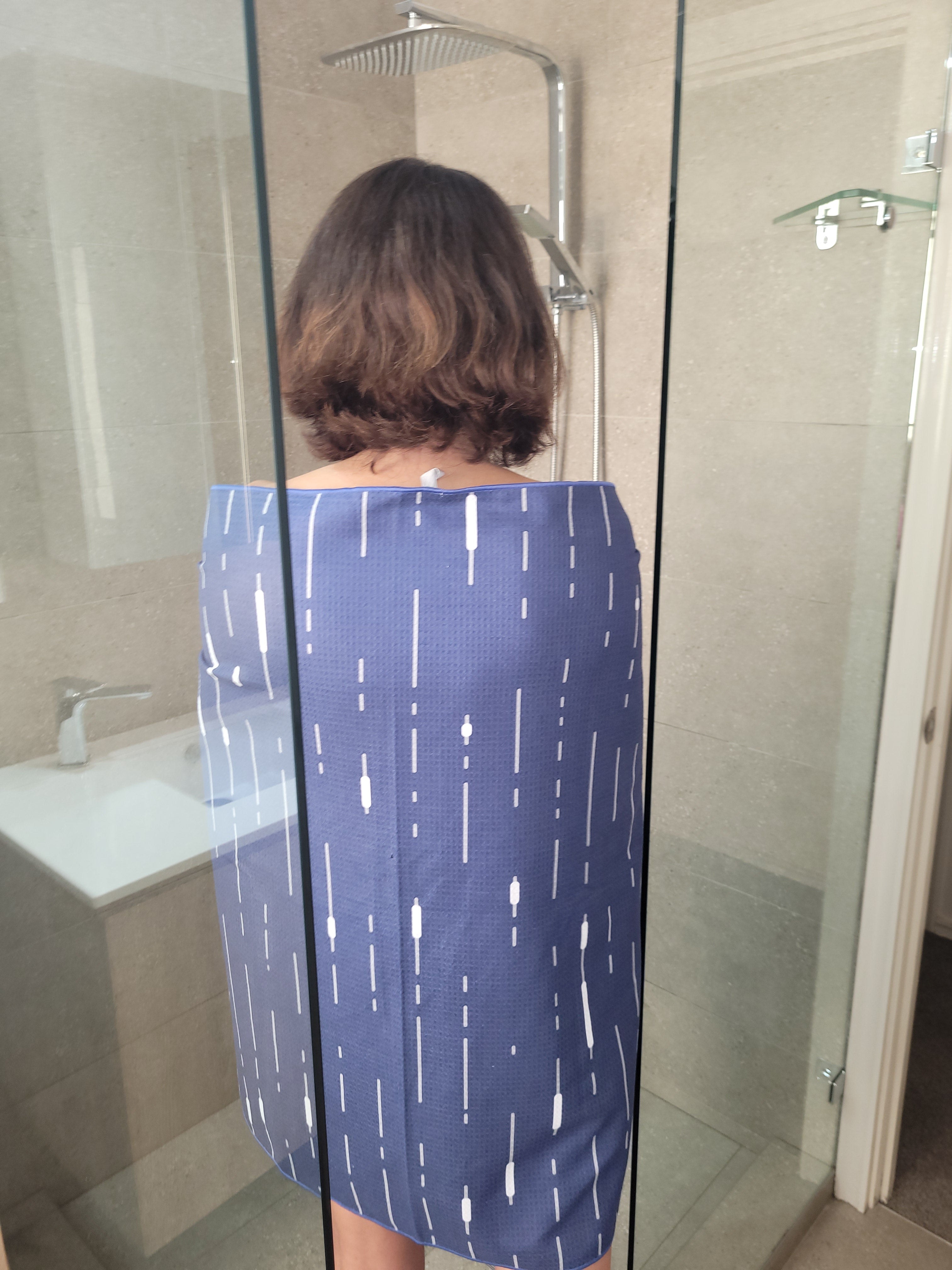 Premium Navy Blue Steel Bath Towel Set - Soft, Absorbent & Quick-Drying - Perfect for Spa, Gym & Beach Use