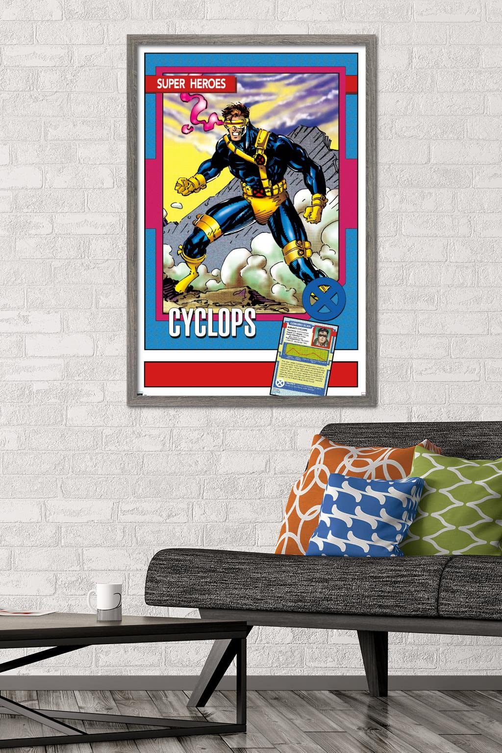Trends International Marvel Trading Cards - Cyclops Wall Poster, 22.375