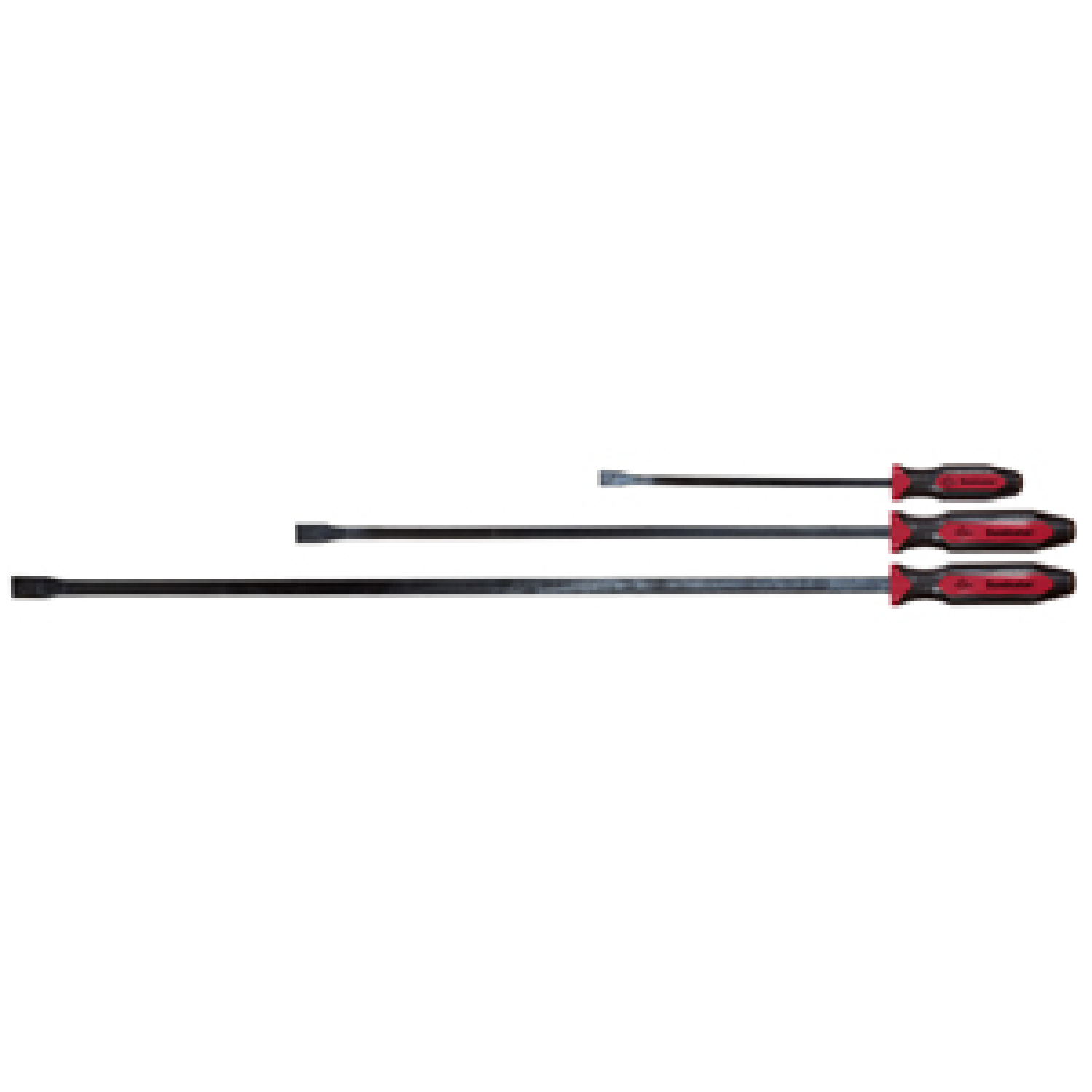 Mayhew Steel 14063 3-Piece Red Dominator Curved Pry Bar Set - Heavy Duty Demolition Tools for Construction, Auto Repair & Home Improvement Projects