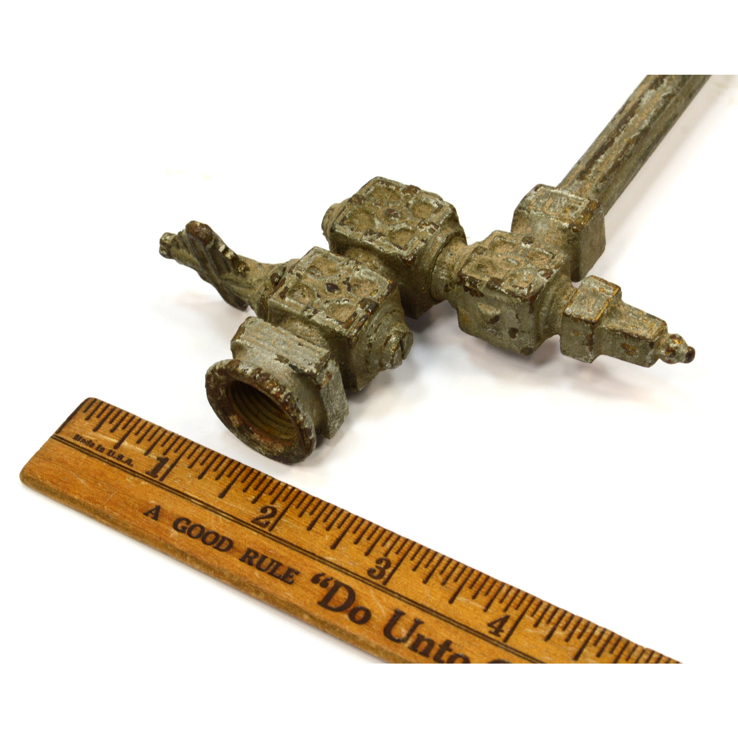 Vintage Ornate Brass Pot Filler Faucet - Double Arm Articulated Kitchen Sink Faucet - Antique Salvaged Hardware - Perfect for Farmhouse & Victorian Style Kitchens
