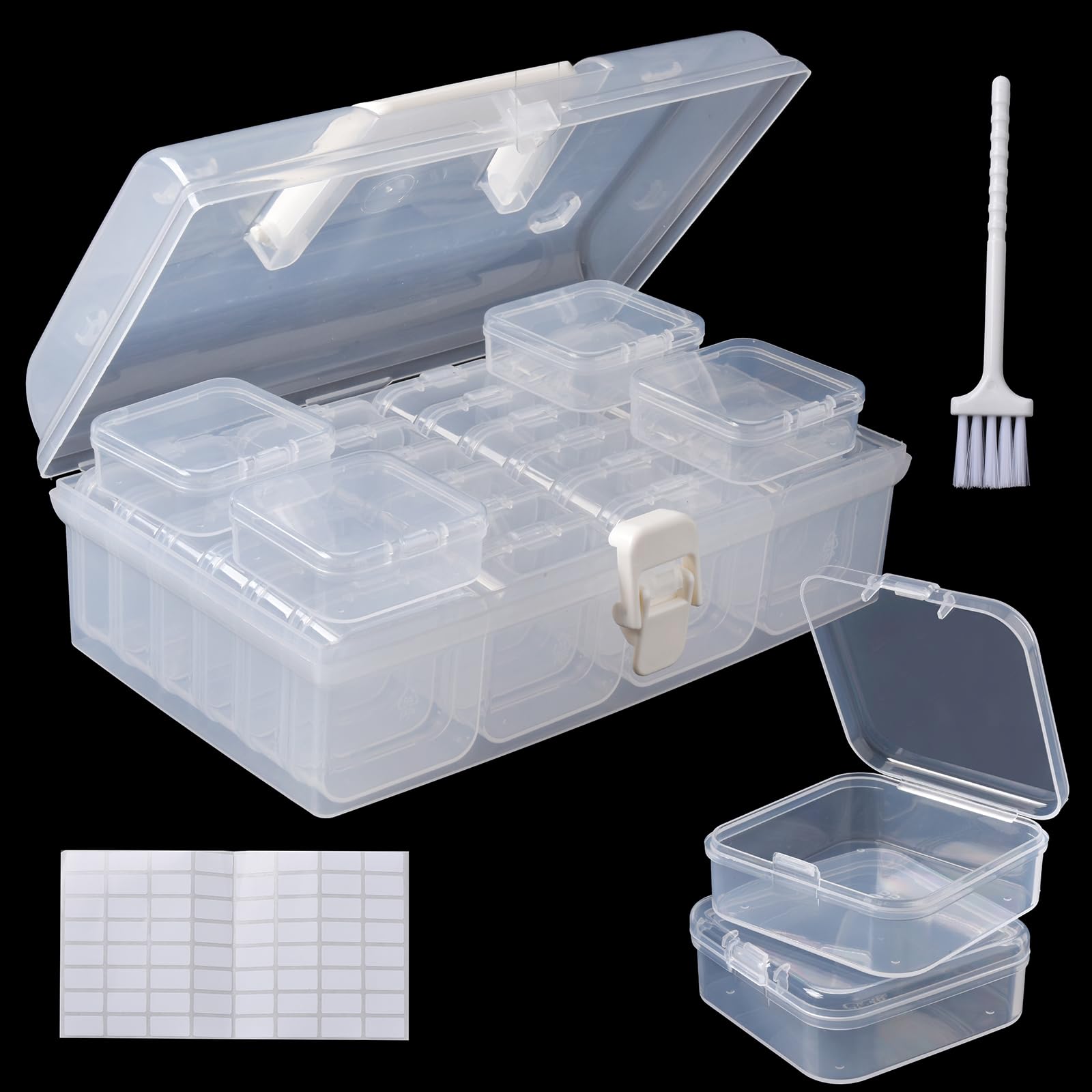 Small Bead Storage Containers 28-Piece Set - Portable Organizer for Jewelry & Crafts