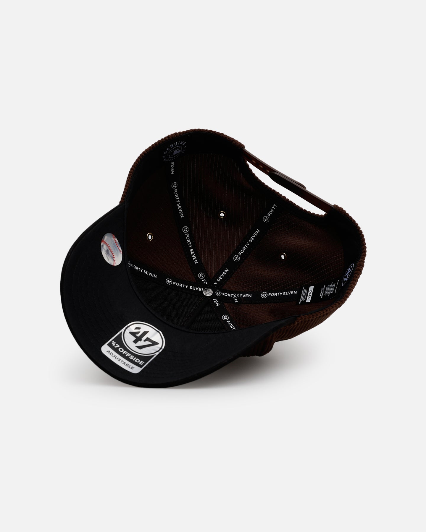 47 Brand San Diego Padres 'Barren' Offside DT Corduroy Snapback Hat - Brown & Black Adjustable Baseball Cap for Men & Women - Perfect for Sports Fans, Casual Wear & Gift Giving