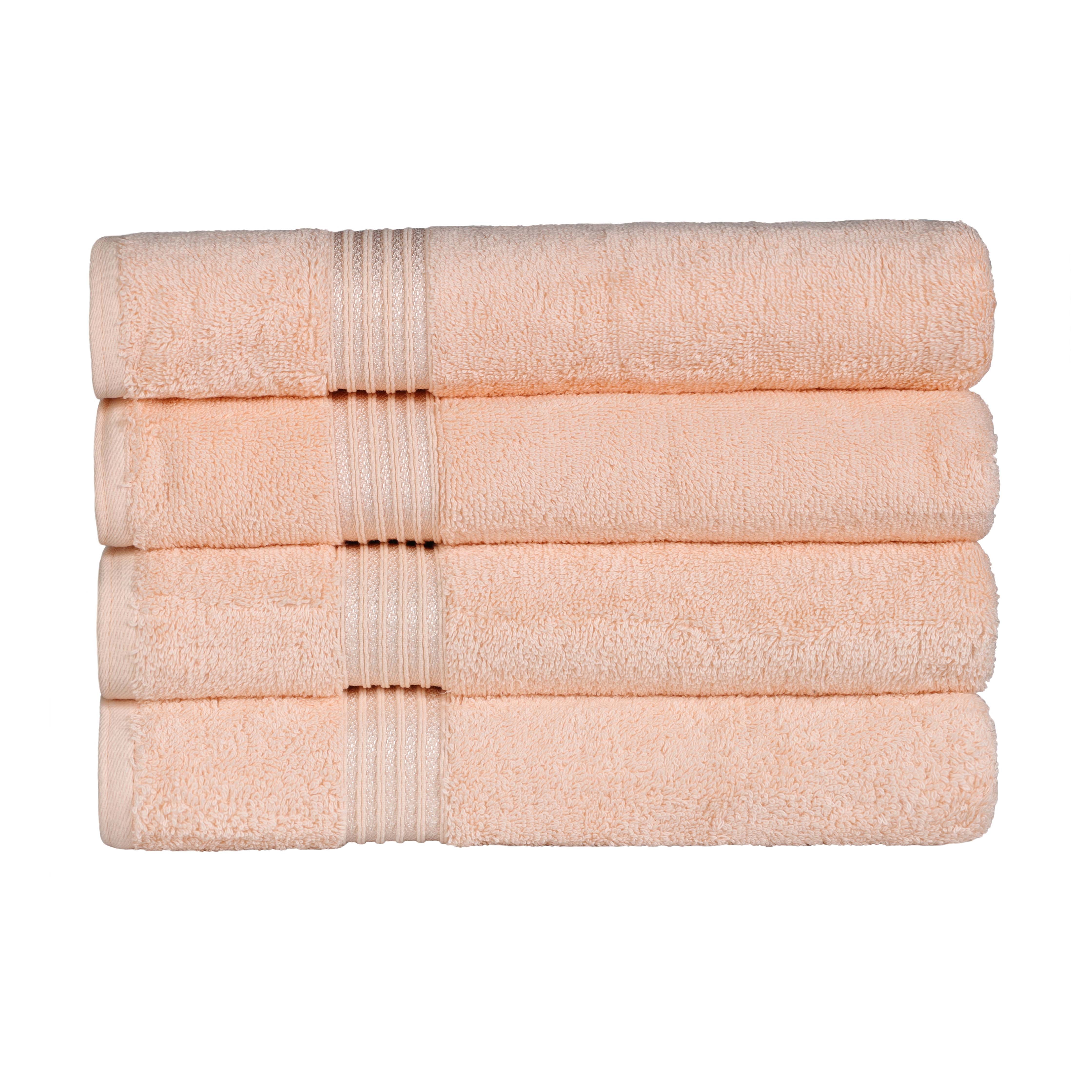 Premium Egyptian Cotton Bath Towel Set of 4 - Ultra Soft & Highly Absorbent Luxury Towels for Spa, Bathroom & Beach Use
