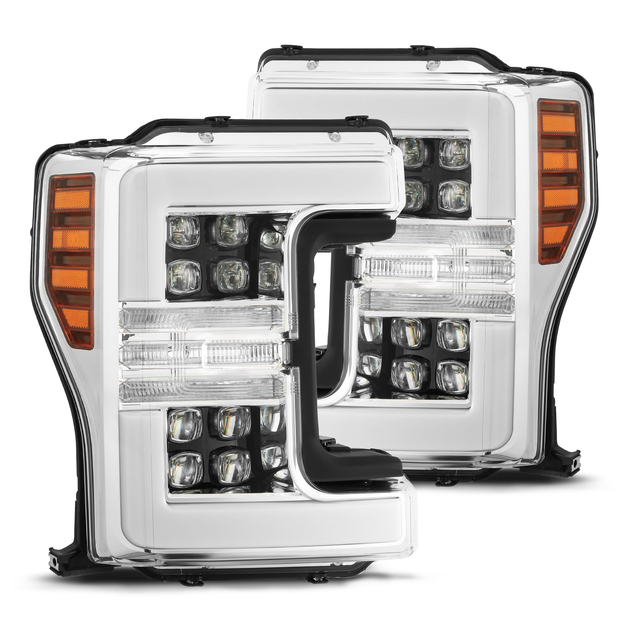 17-19 Ford Super Duty NOVA Series LED Projector Headlights - Chrome Housing - High Performance Lighting for Off-Road & Night Driving
