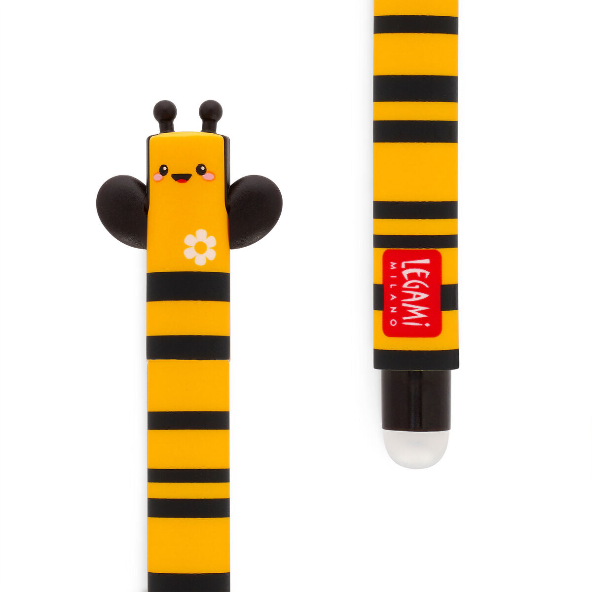 Bumblebee Retractable Erasable Pens - 12 Pack, Fine Point 0.5mm, Smooth Writing Friction Erase Ink for School, Office & Note Taking (Black) - Perfect for Students, Teachers & Professionals