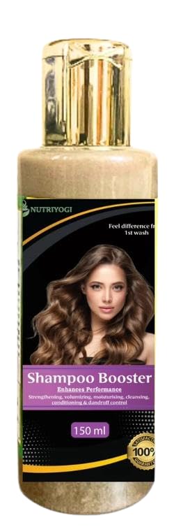 Wonderfill Nutiyogi Hair Shampoo - Natural Remedy for All Hair Types | Additive for Any Shampoo (Mix 1/3 with Your Shampoo), 150ml - Perfect for Dry, Damaged & Color-Treated Hair at Home Salon Care