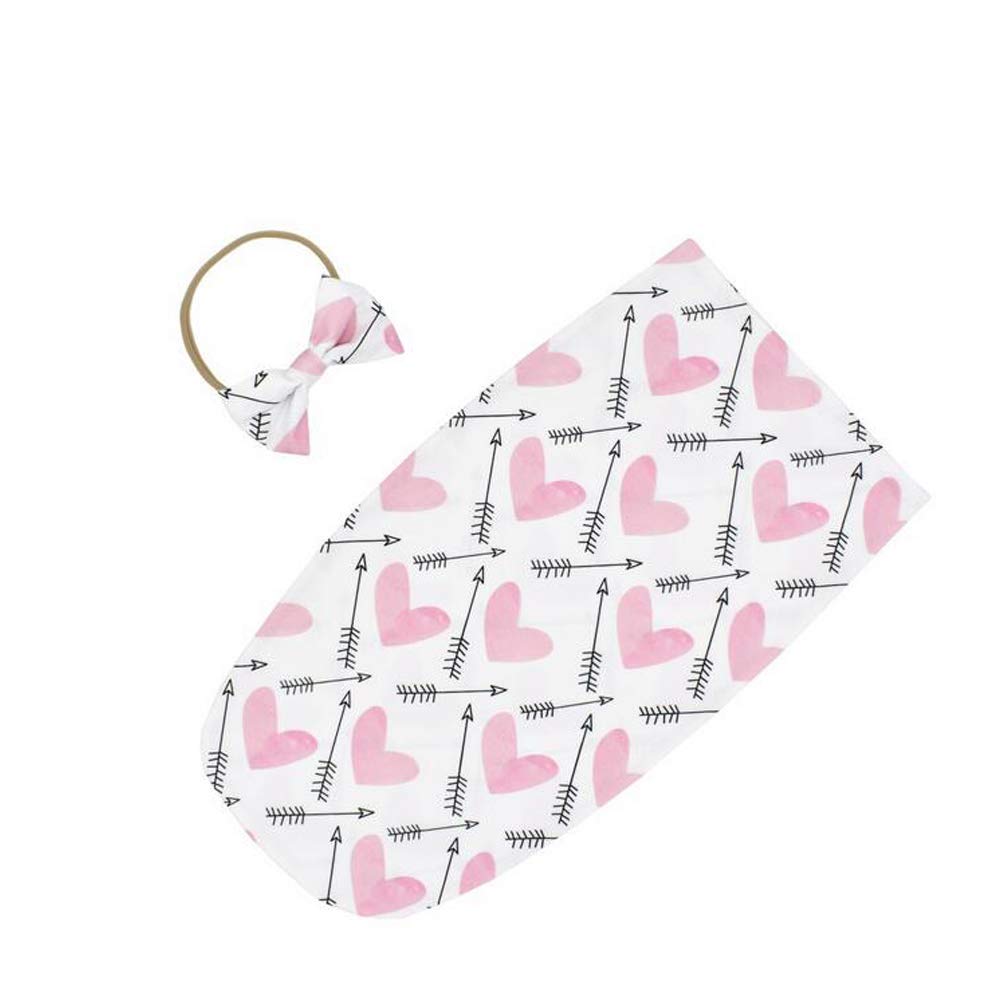 Soft Newborn Receiving Blanket & Headband Set - Baby Swaddle Wrap for Boys & Girls - Perfect for Newborn Photography & Baby Shower Gifts - Ideal for Hospital Photos, Baptism, and First Birthday Celebrations