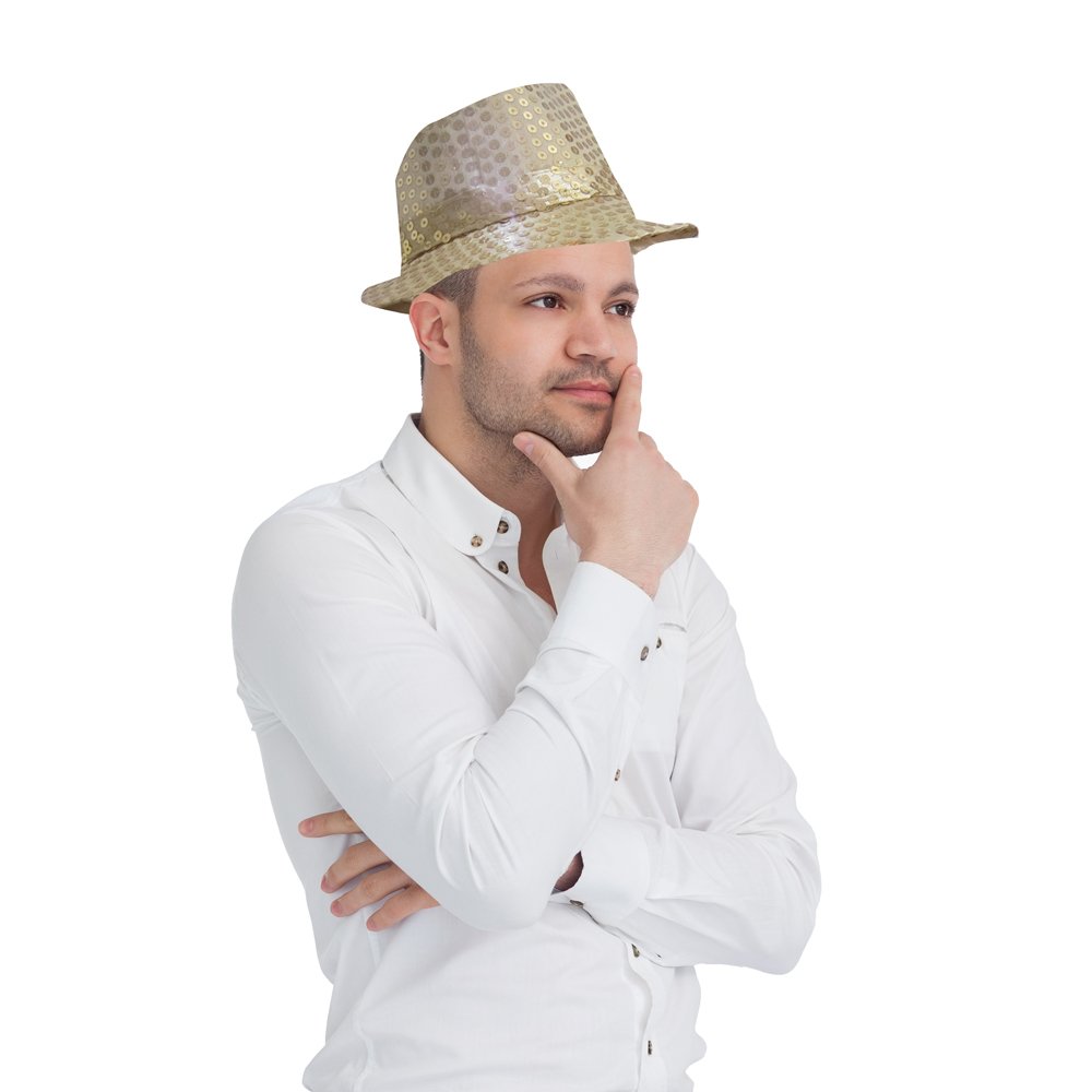 Stylish LED Fedora Hat for Adults - Flashing Light Up Costume Accessory for Parties, Halloween & Cosplay