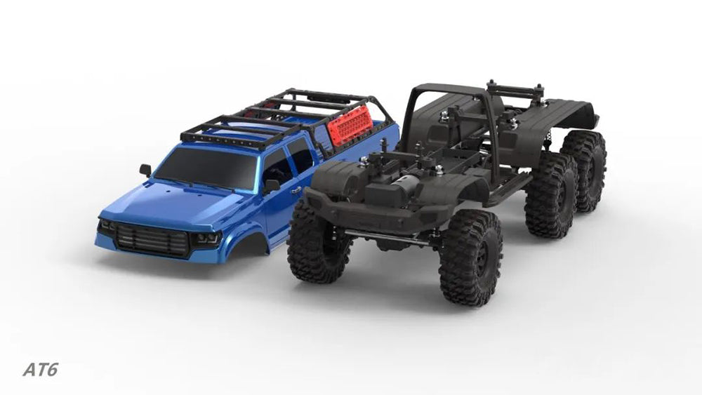 CrossRC AT6 1/10 Scale 6X6 6WD RC Off-Road Vehicle - Remote Control Electric Car for Hobbyists & Enthusiasts | Perfect for Off-Road Racing, Trail Adventures & Backyard Fun