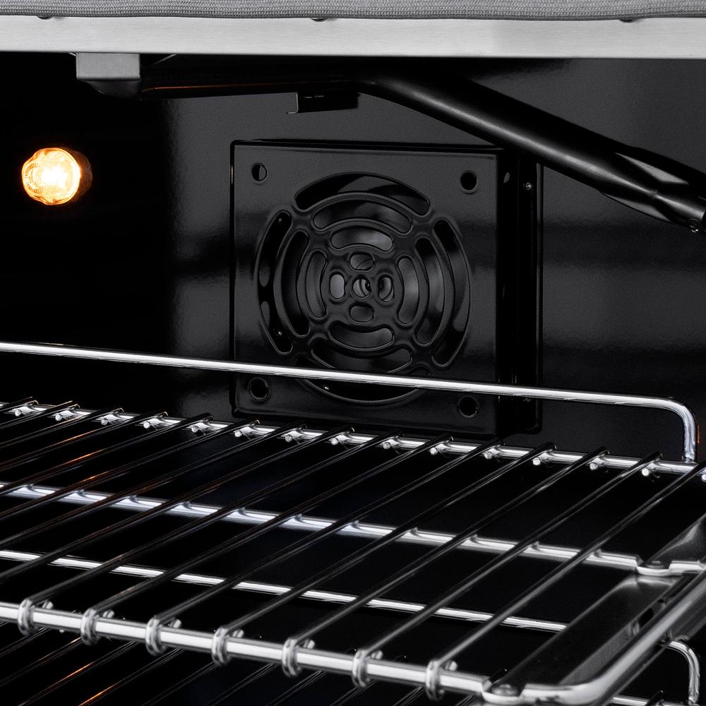 ZLINE Autograph Edition 48-inch 6.7 cu. ft. Stainless Steel Double Oven Gas Range with 8-Burner Cooktop, White Matte Doors & Matte Black Accents (SGRZ WM 48 MB) - Perfect for Large Kitchens, Professional Chefs & Entertaining Guests