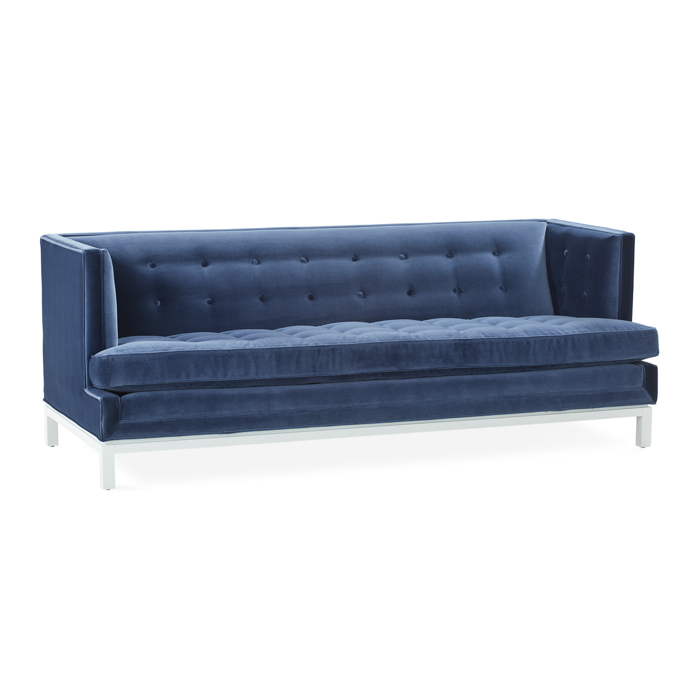 Lampert T Arm Sofa - Modern Mid-Century Fabric Sofa with Tufted Back for Living Room, Lounge & Office - Comfortable and Stylish Home Furniture